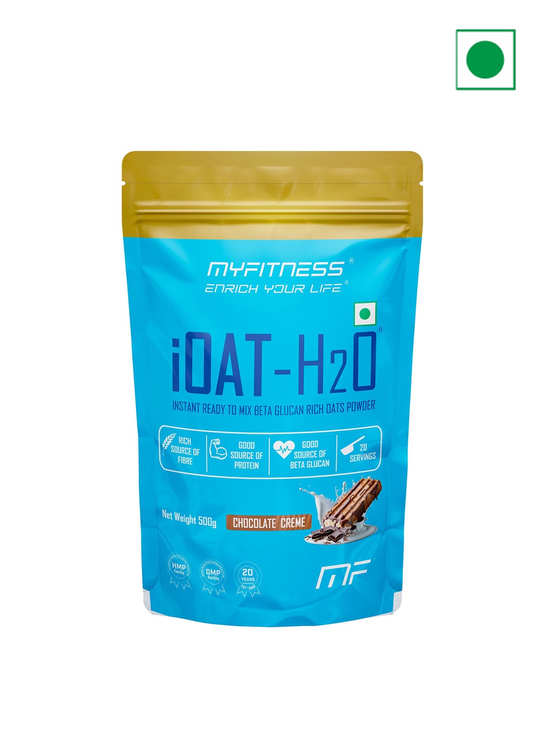 

MYFITNESS iOAT-H2O Chocolate Crme 20 Servings 500g, Blue