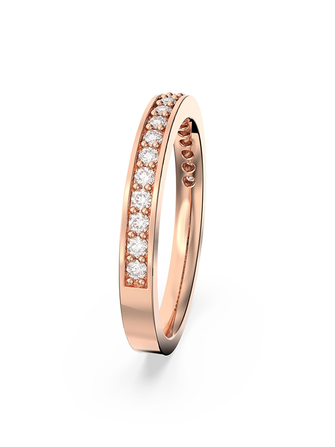 

SWAROVSKI MATRIX Rose Gold-Plated Crystal Stones Studded Finger Ring