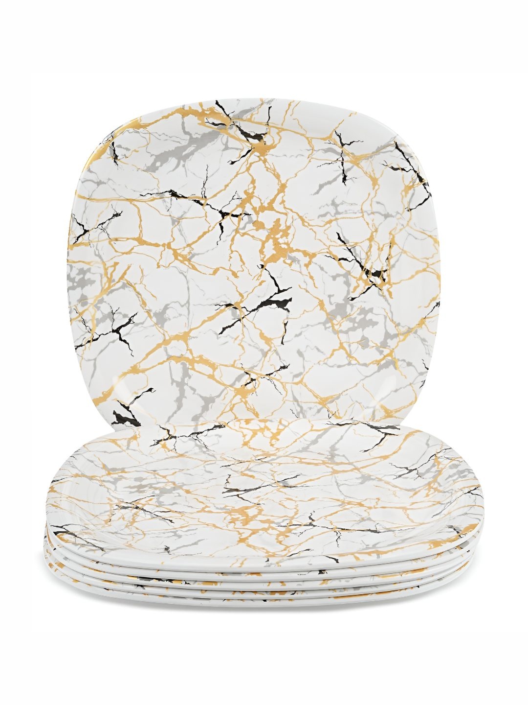 

Bataniya White 2025 6 Pieces Melamine Microwave Safe Plates