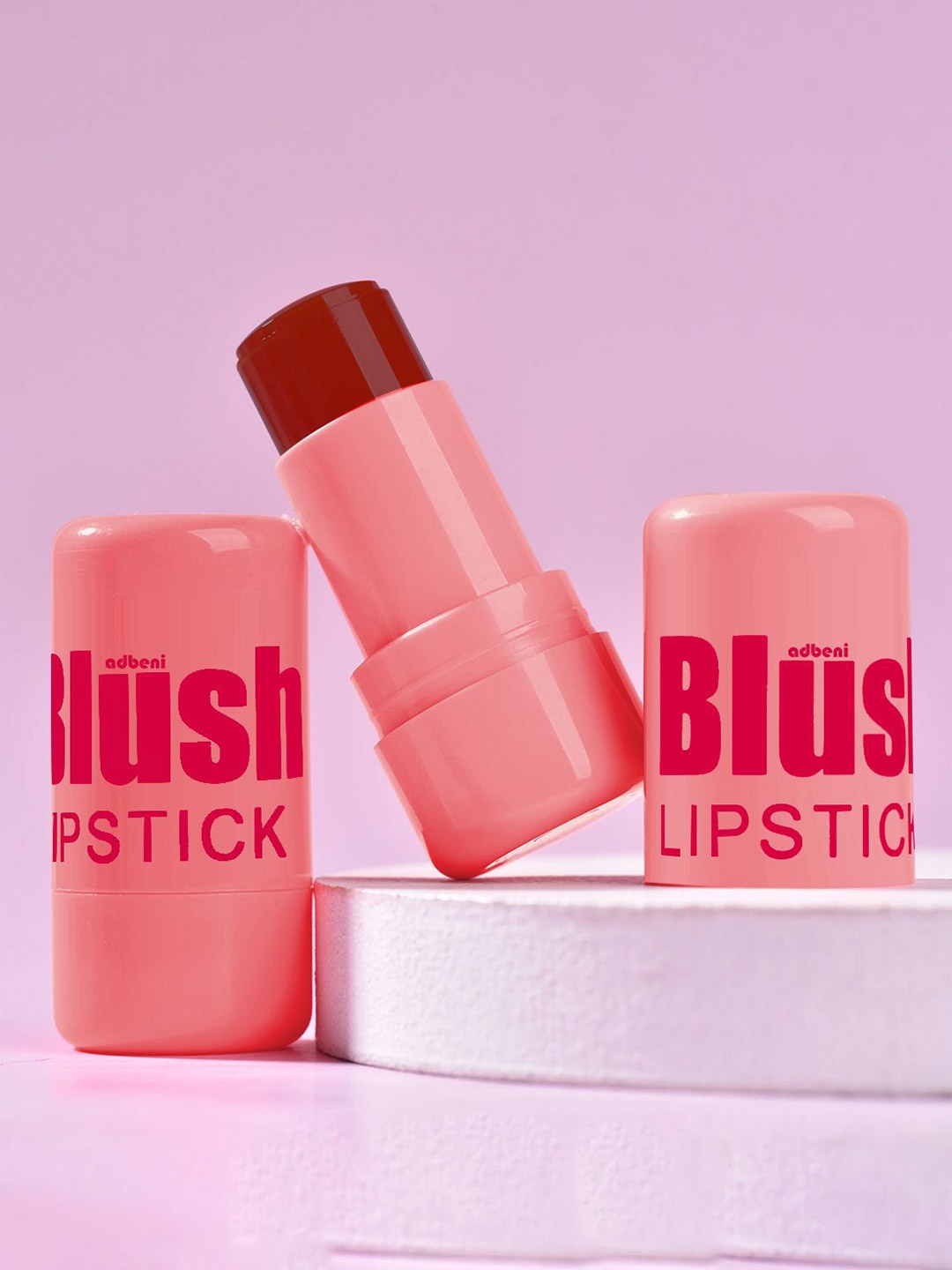 

Adbeni Waterproof Matte 3-In-1 Eyes Cheek & Lip Blush Lipstick - 5 g- Shade -03, Pink