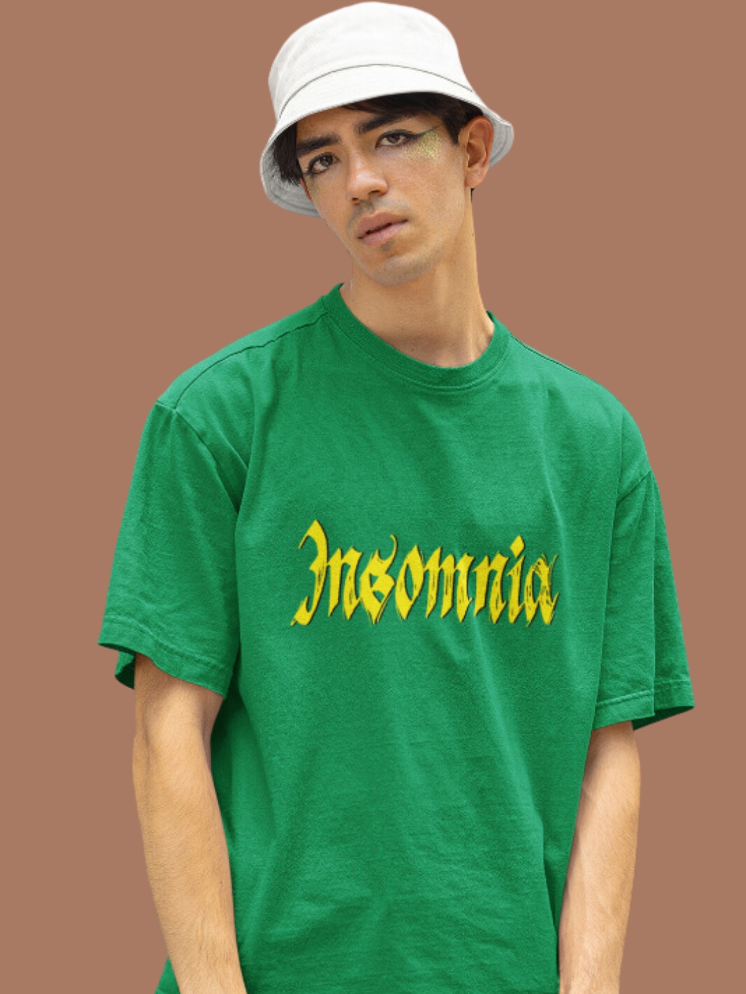 

Broke Memers Men Graphic Printed Round Neck Cotton Oversized T-shirt, Green