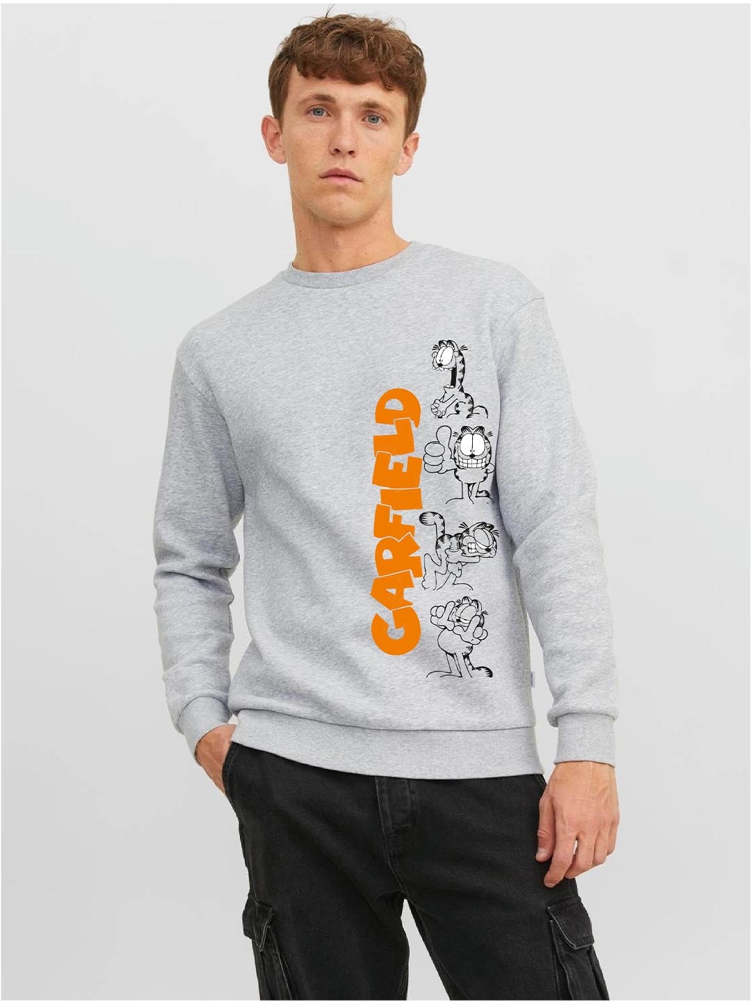 

GSPO Men Printed Sweatshirt, Grey