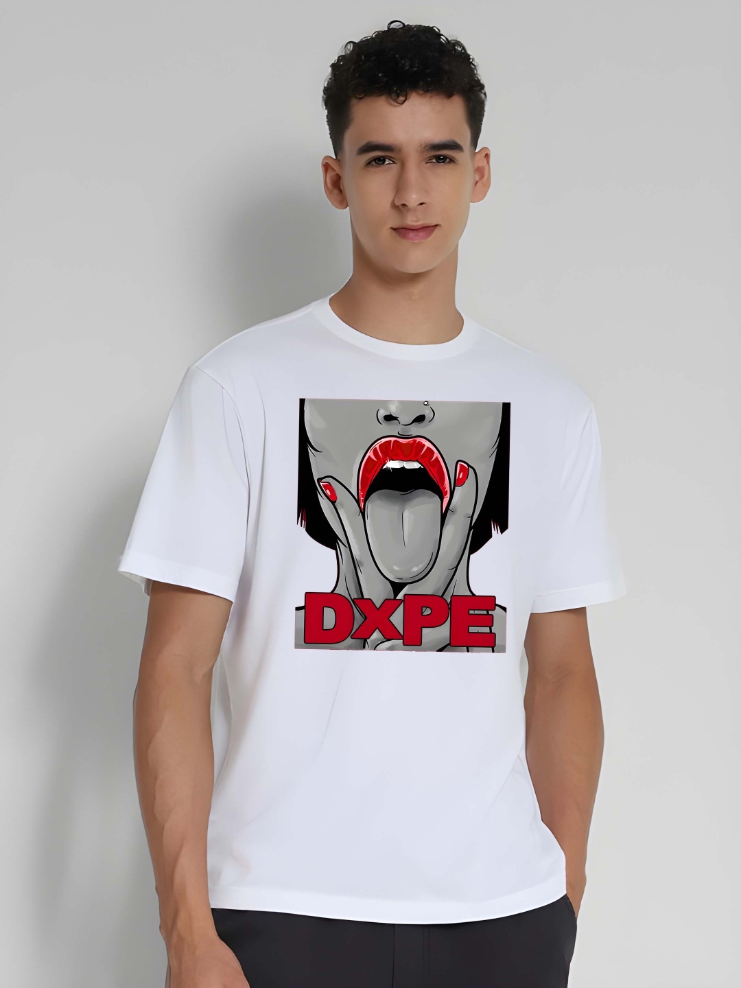 

Krimmple Men Pure Cotton T-shirt, White