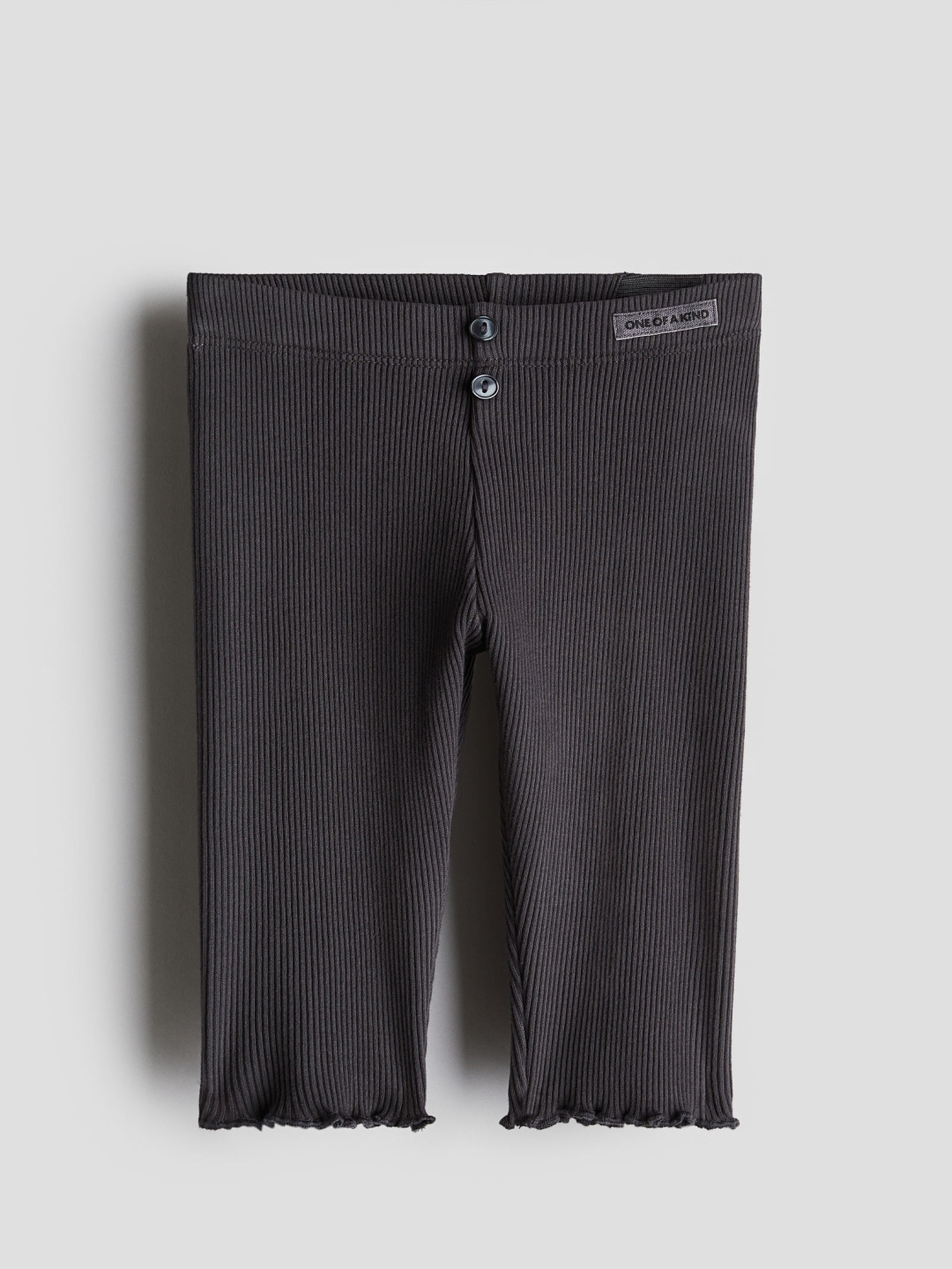 

H&M Ribbed Cotton Leggings, Grey