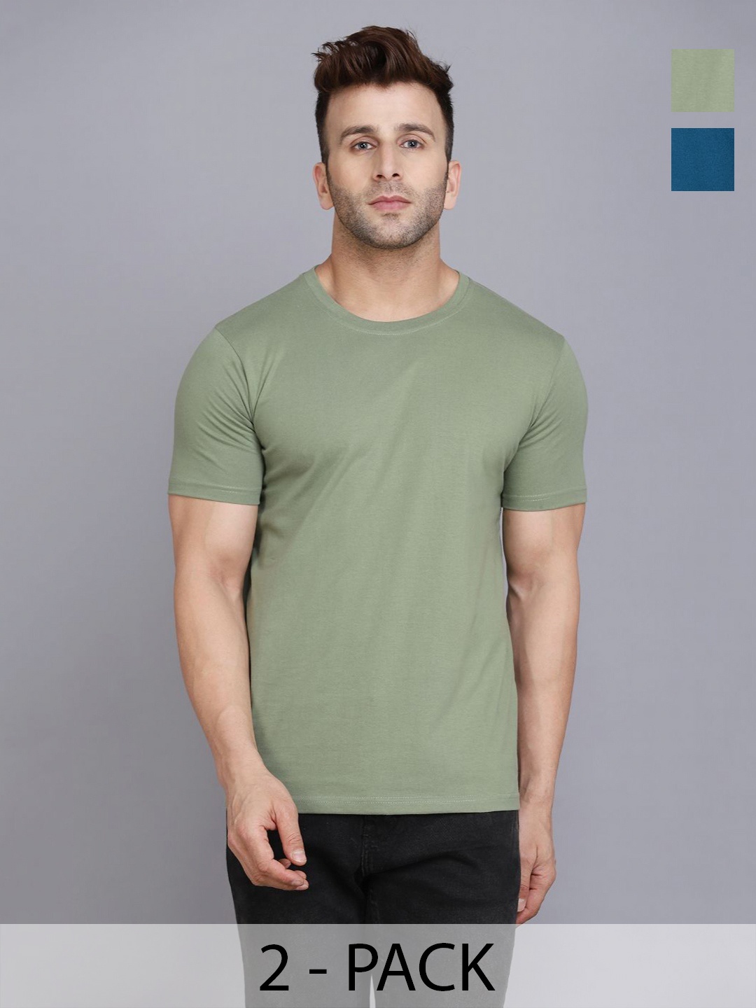 

WOOSTRO Men 2 Slim Fit T-shirt, Teal