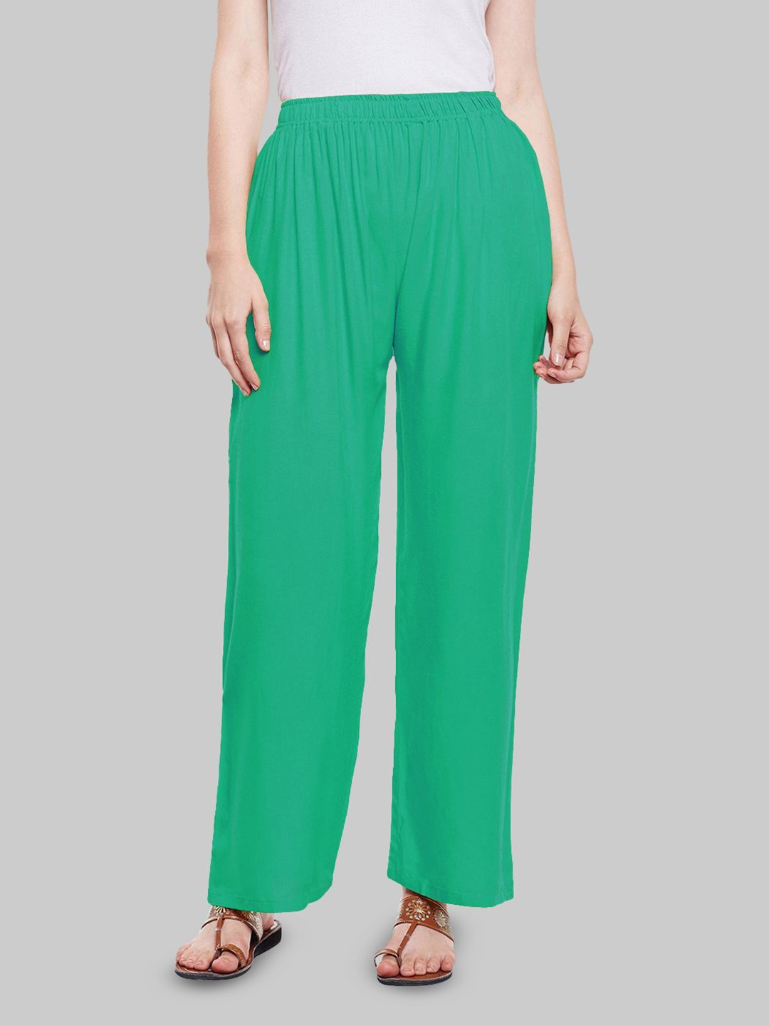 

Castle Lifestyle Women Ethnic Palazzos, Sea green