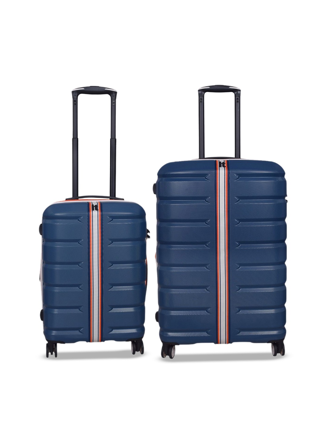 

it luggage Set Of 2 Intertide Textured Hard-Sided Trolley Bags, Blue