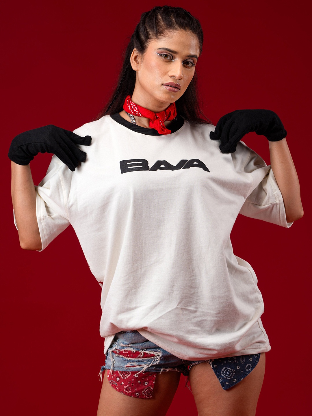 

BAVA STORE Unisex Printed Pockets T-shirt, Off white