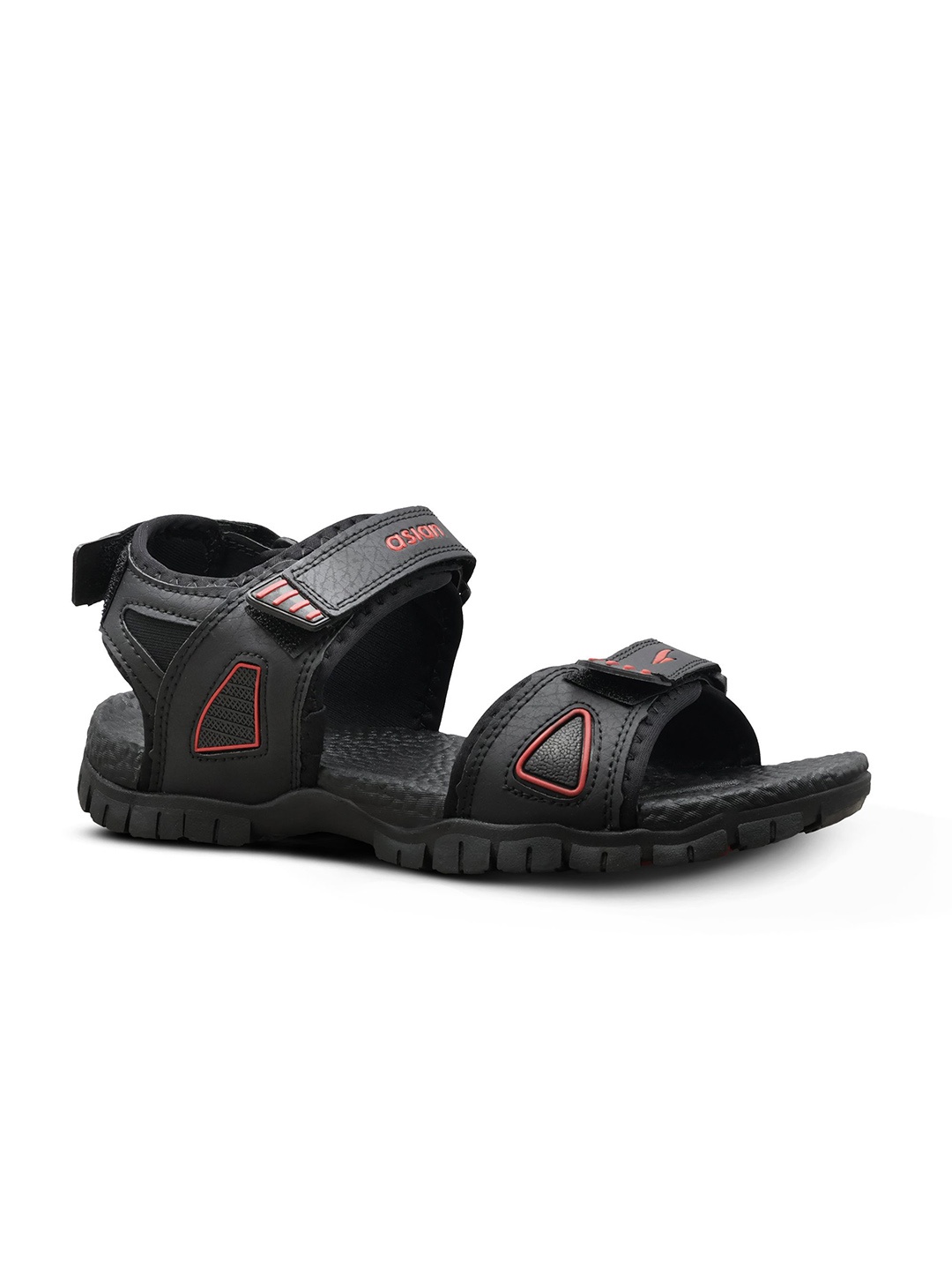 

ASIAN Men Comfort Sports Sandals, Black