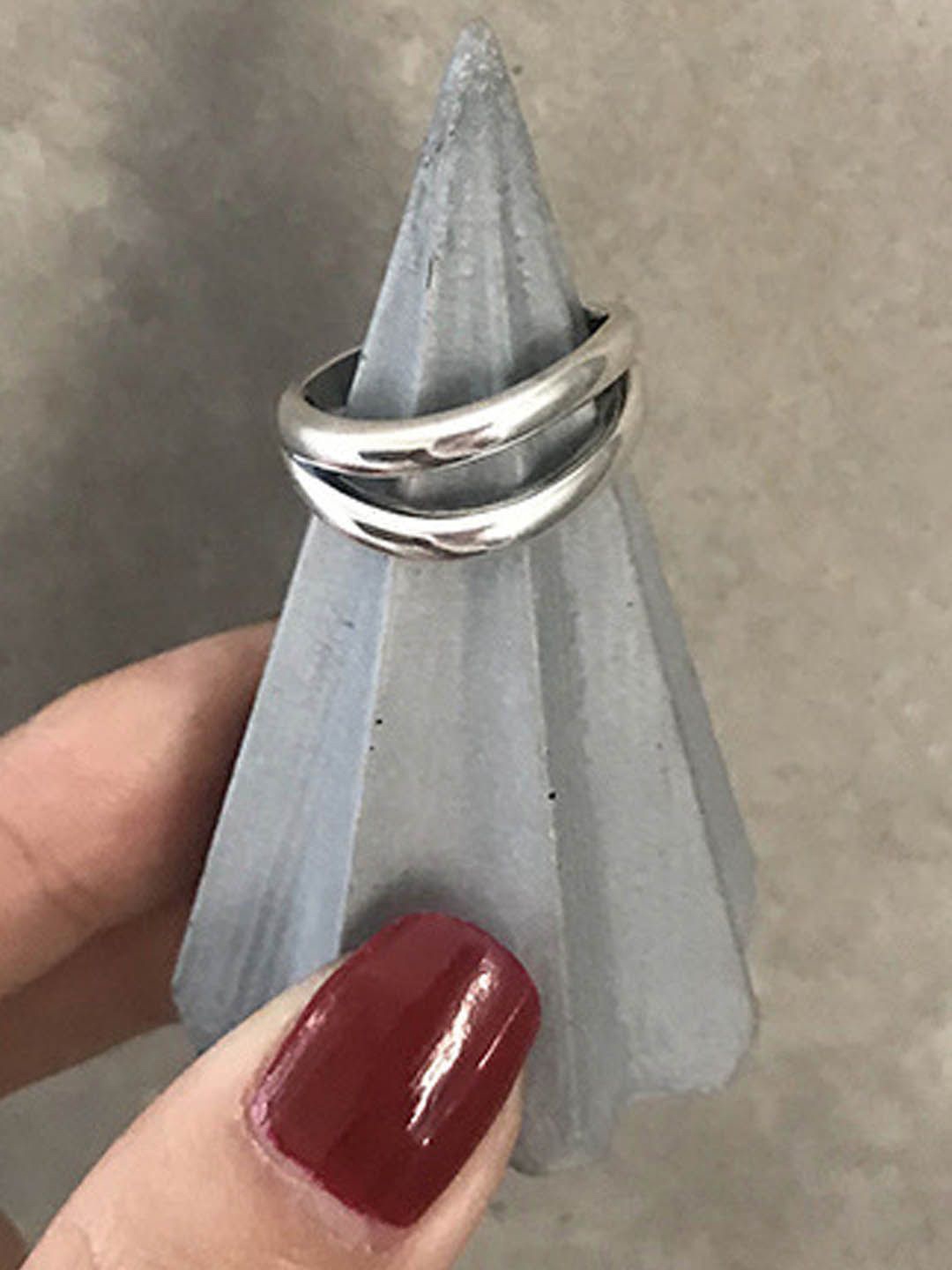 

StyleCast Elegant Silver-Toned Layered Finger Ring