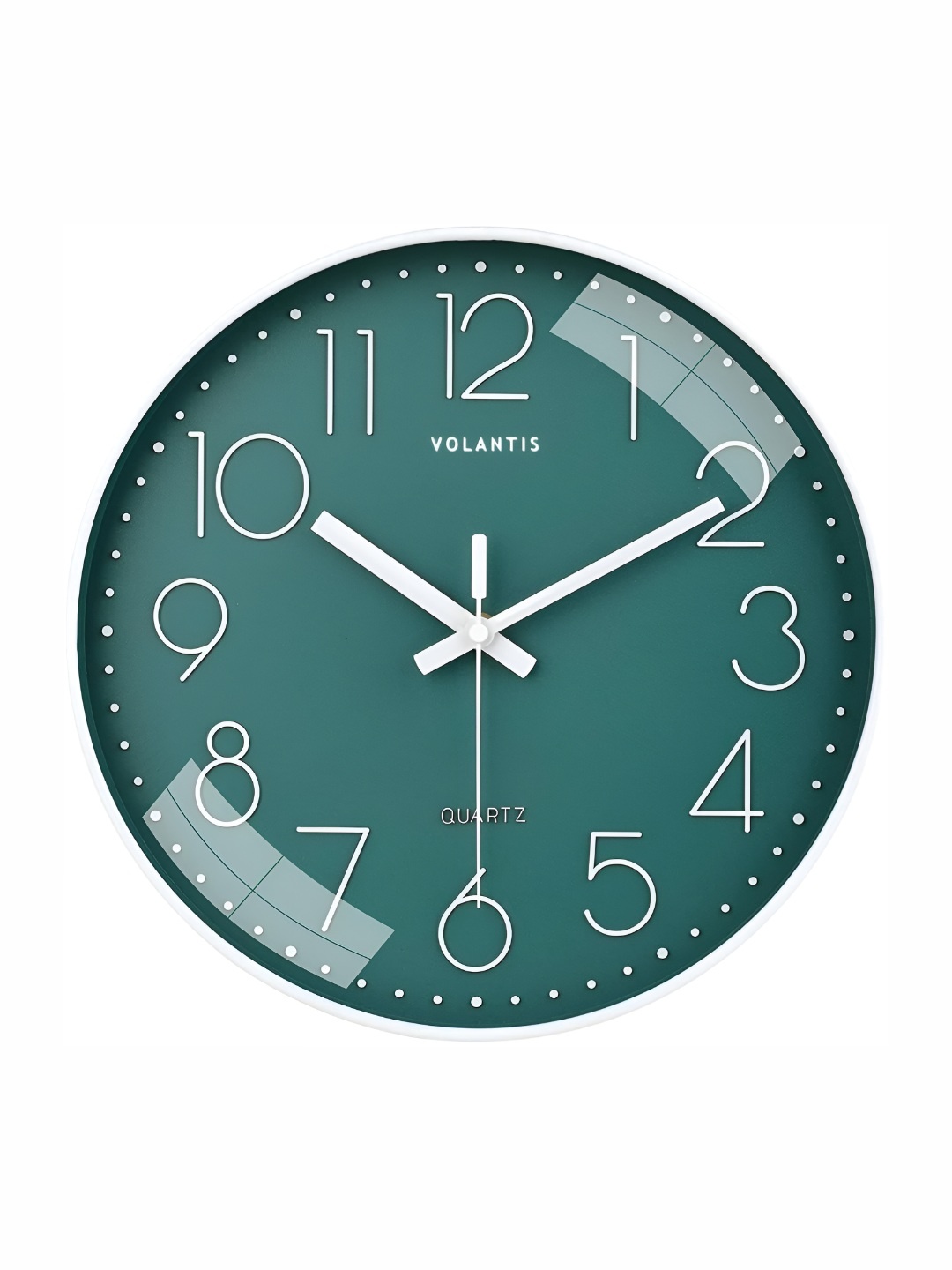 

VOLANTIS Green & White Digital Round Contemporary Wall Clock