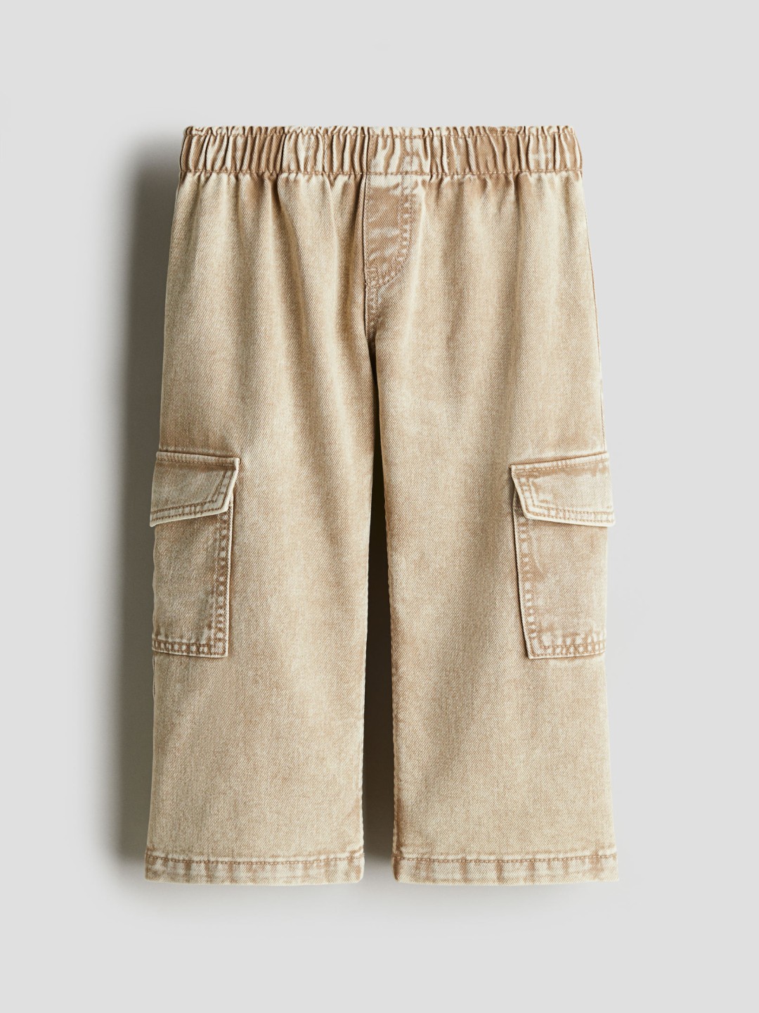 

H&M Wide-Leg Cargo Trousers, Beige