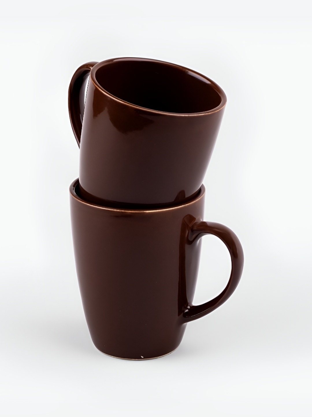 

Storepedia Brown Solid Ceramic Glossy Mugs Set of Cups and Mugs