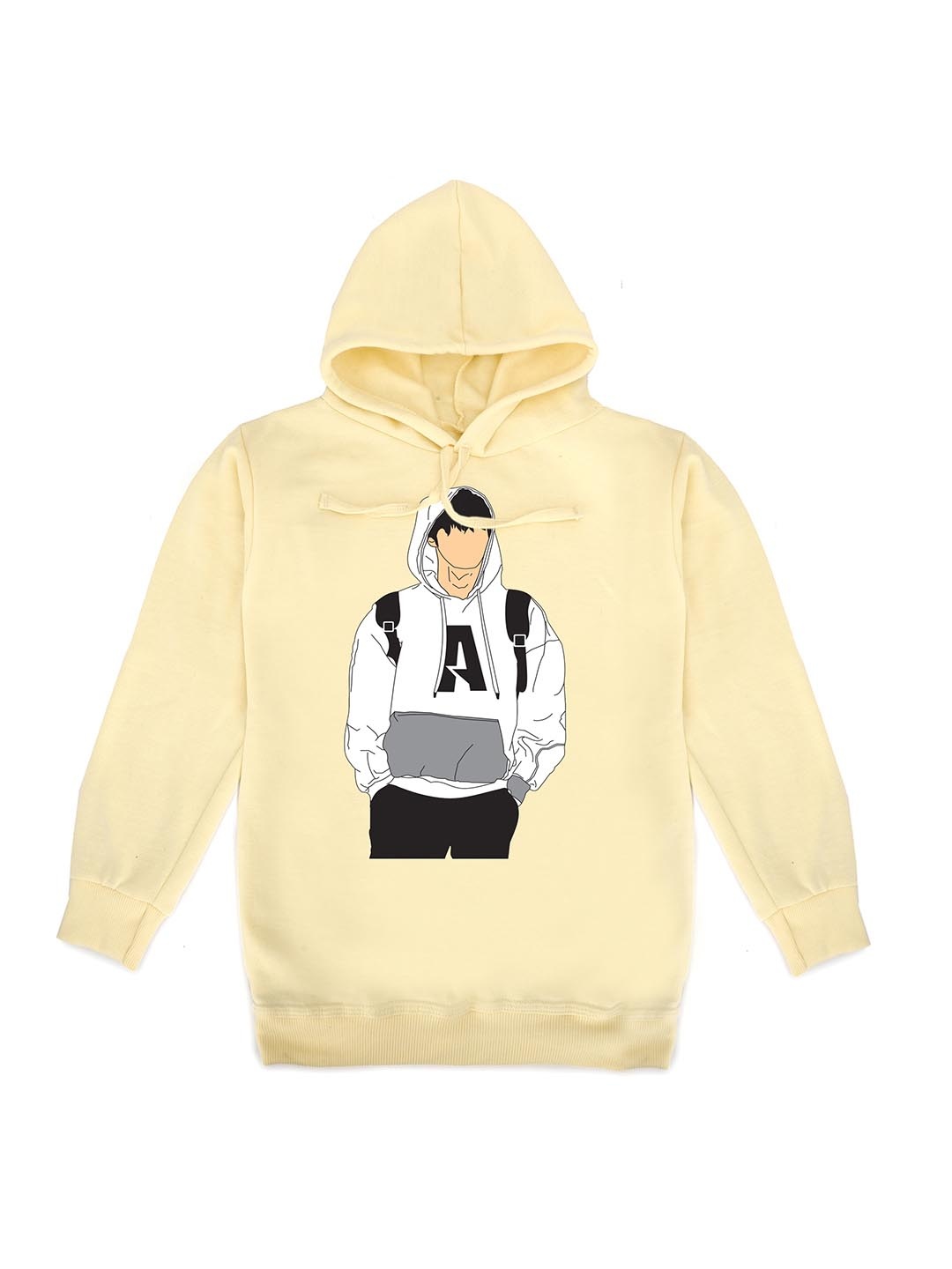 

Fabvio Plus Kids Printed Hooded Sweatshirt, Cream