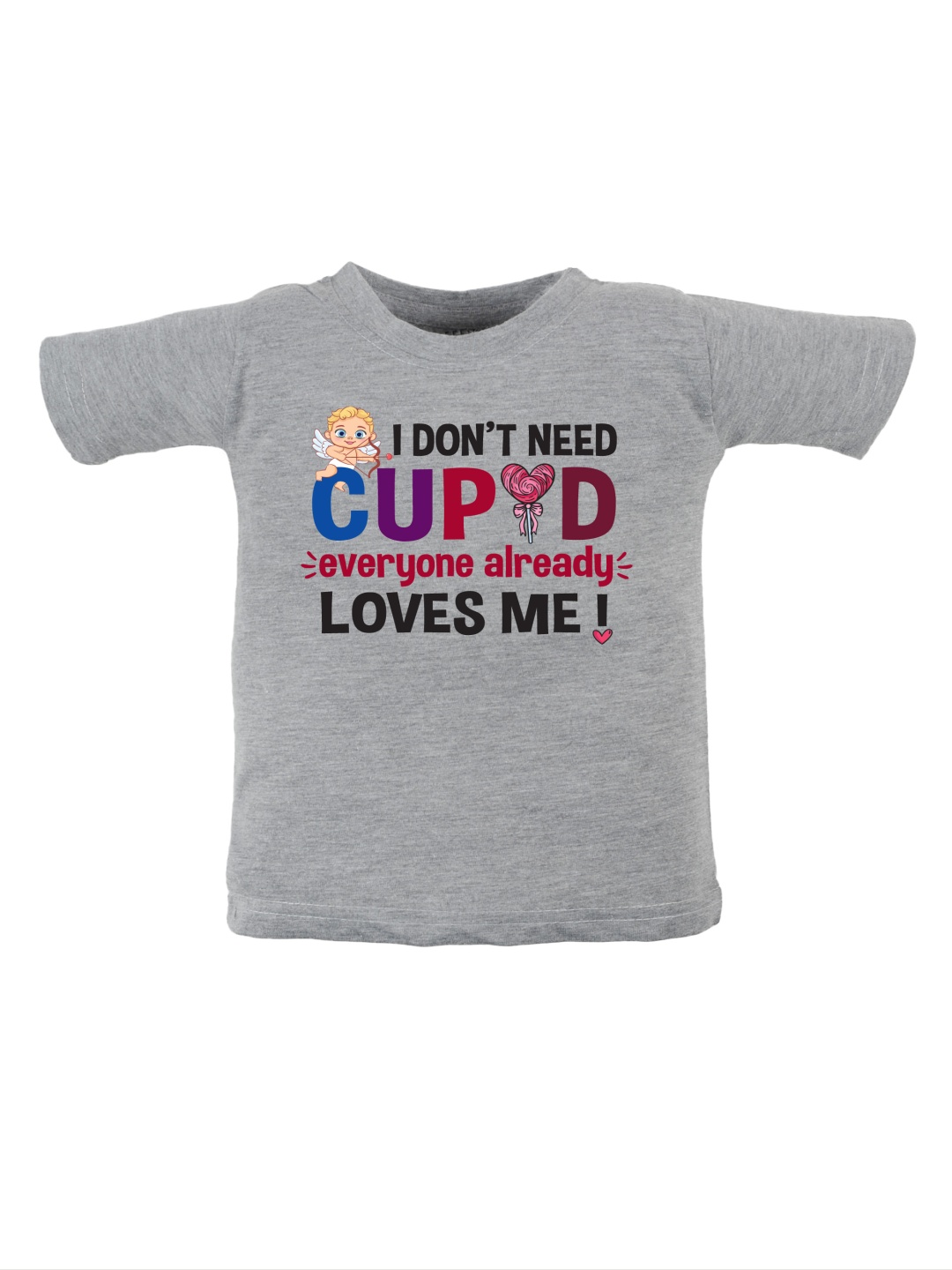 

FFLIRTYGO Unisex Kids Typography Printed Round Neck Cotton T-shirt, Grey