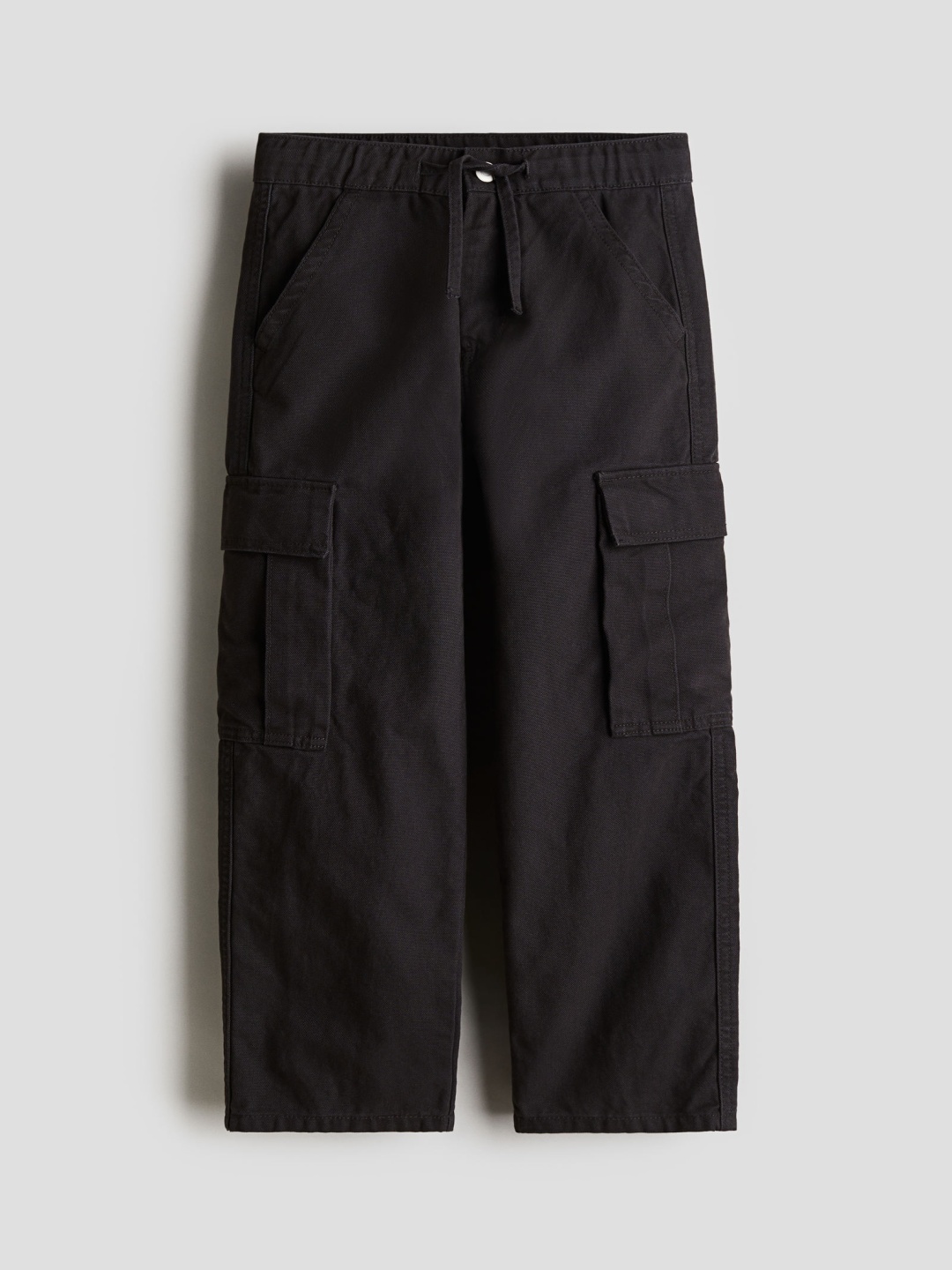 

H&M Canvas Cargo Trousers, Black