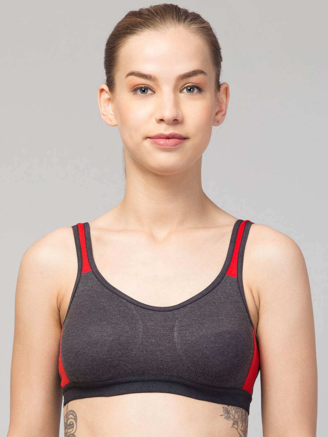 

CKARFE Women Full Coverage Non Padded T-shirt Bra, Red