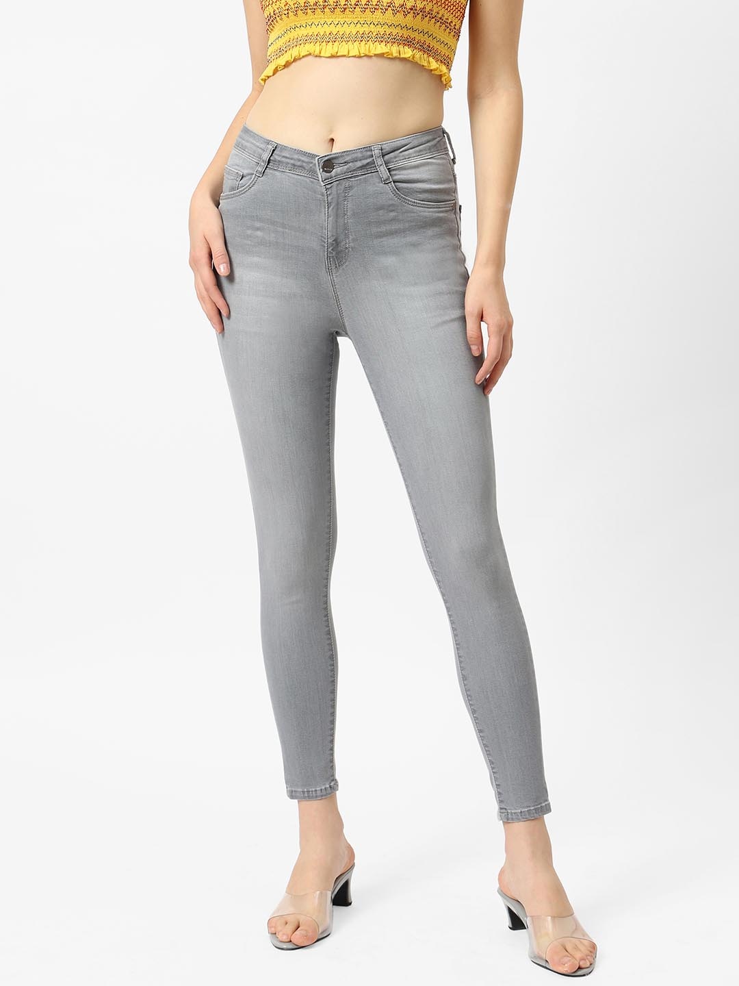 

Kraus Jeans Women Skinny Fit Jeans, Grey