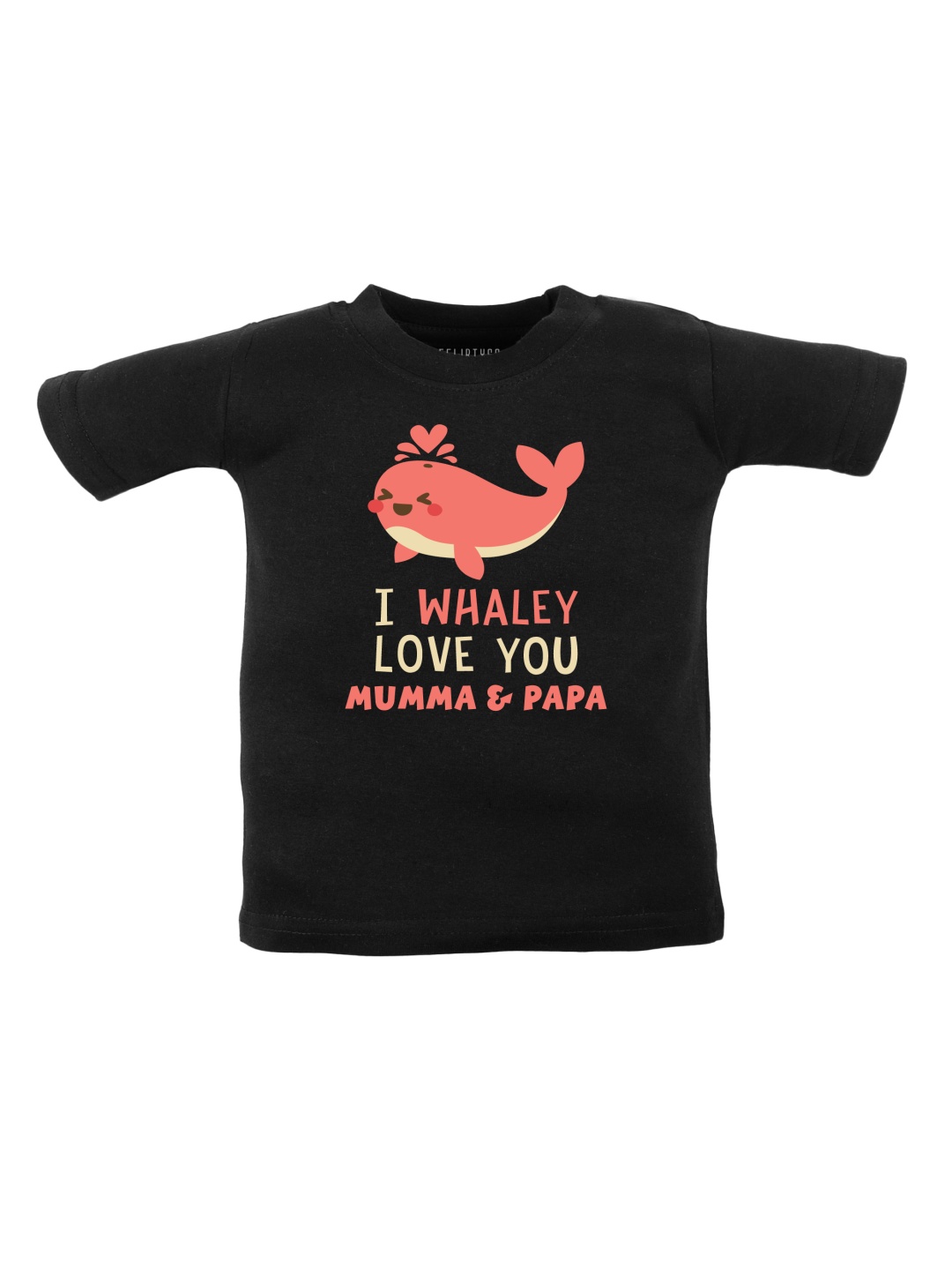 

FFLIRTYGO Unisex Kids Typography Printed Round Neck Cotton T-shirt, Black