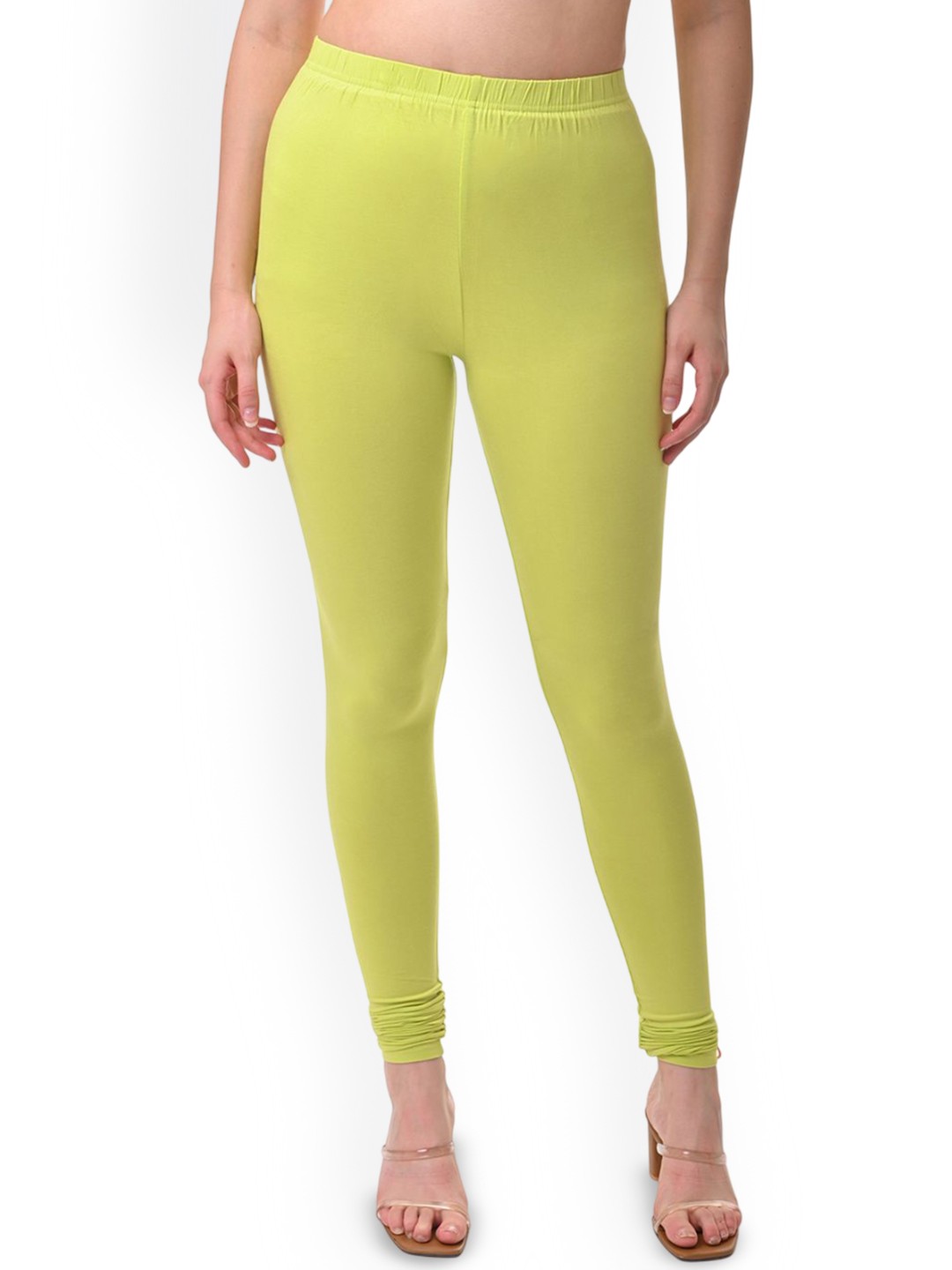 

Fly Birds Women Mid-Rise Churidar-Length Leggings, Green