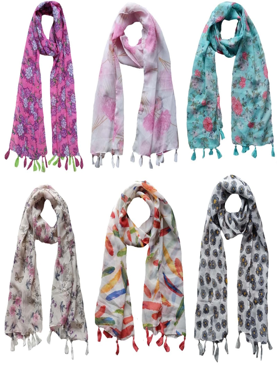 

NarNari Women Printed Scarf, Black