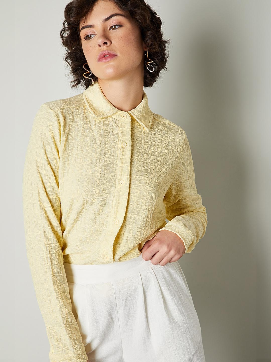 

max Women Opaque Casual Shirt, Beige