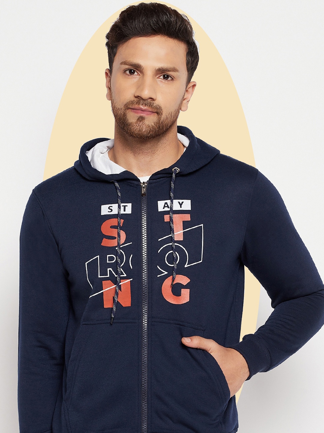

LYCOS Men Typography Printed Sweatshirt, Navy blue