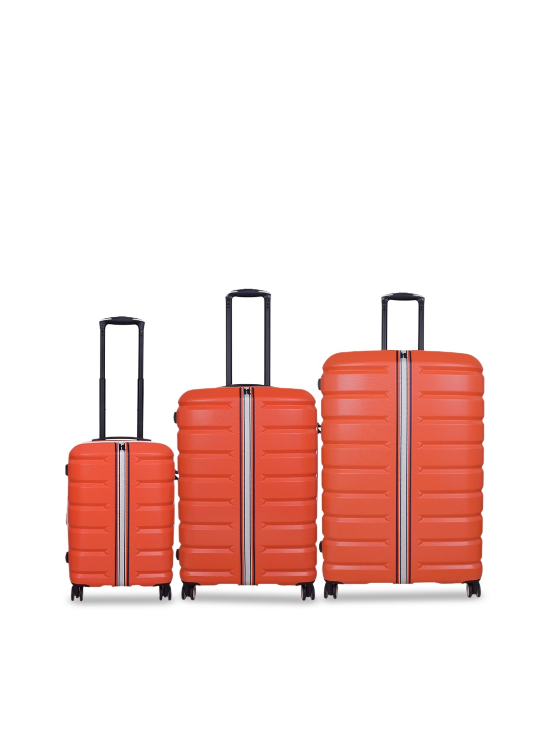 

it luggage Set Of 3 Intertide Textured Hard-Sided Trolley Bags, Red