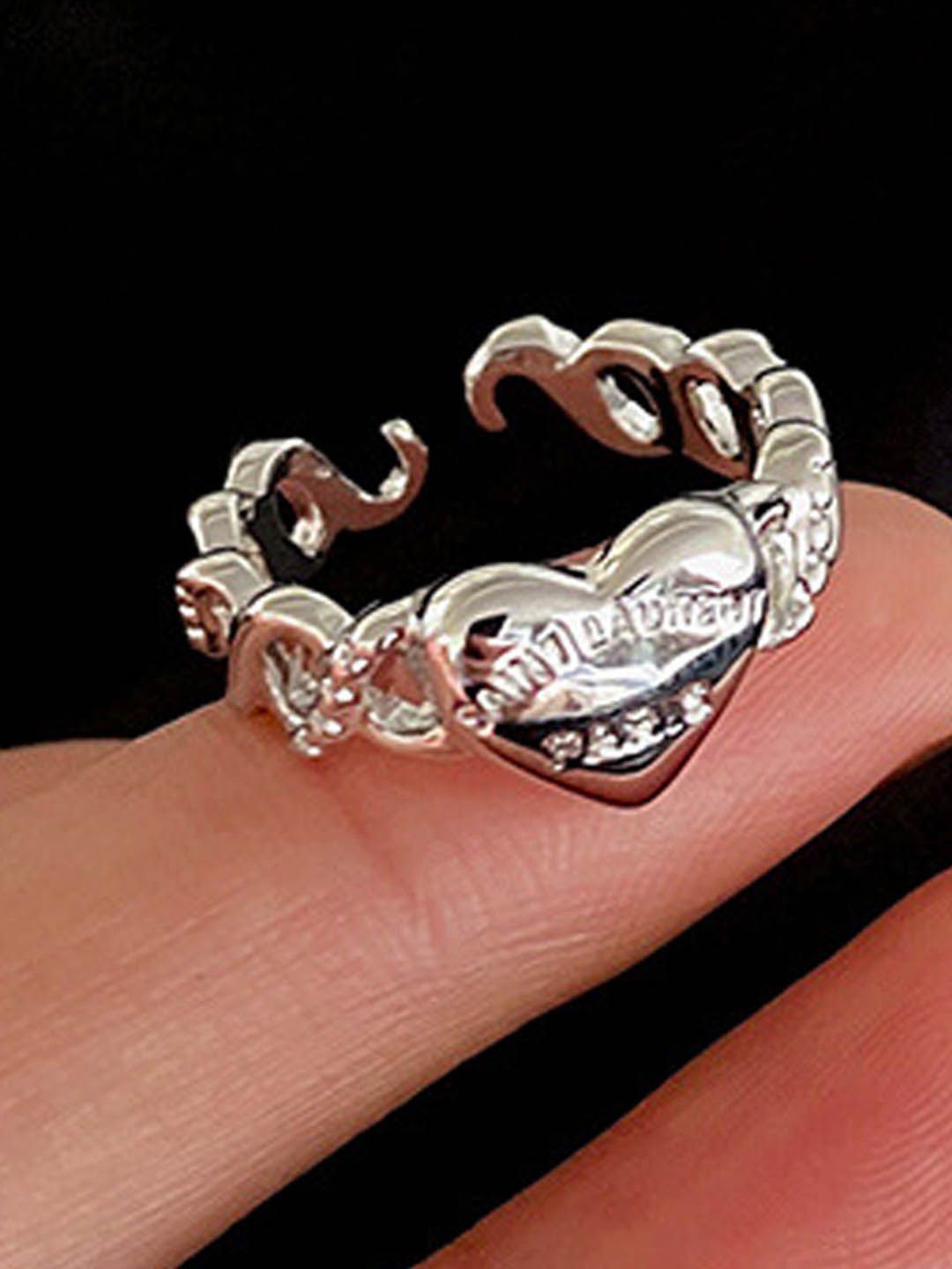 

StyleCast Silver-Toned Set Of 2 Adjustable Finger Ring