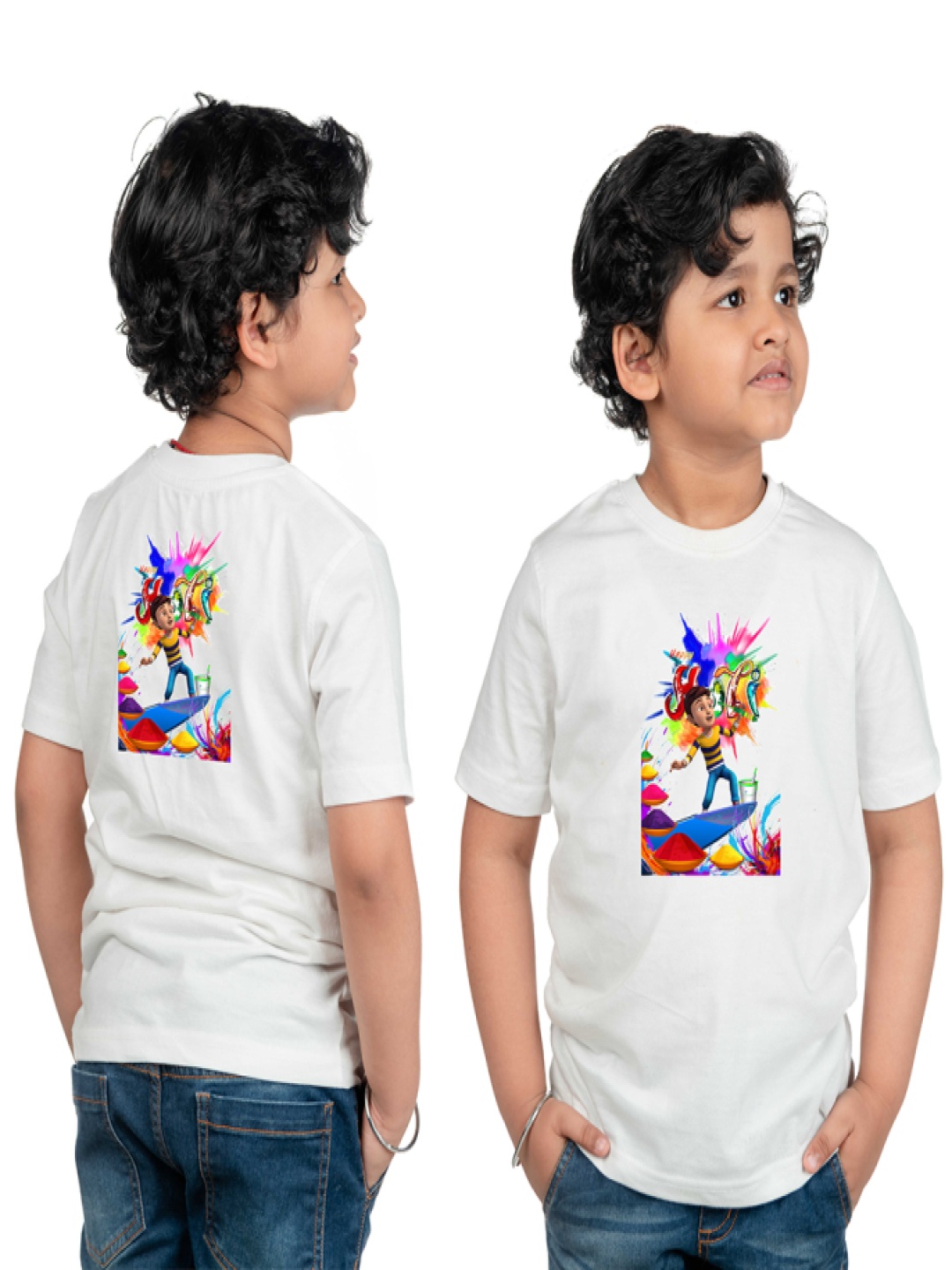 

Chombooka Boys Graphic Printed Round Neck T-shirt, White
