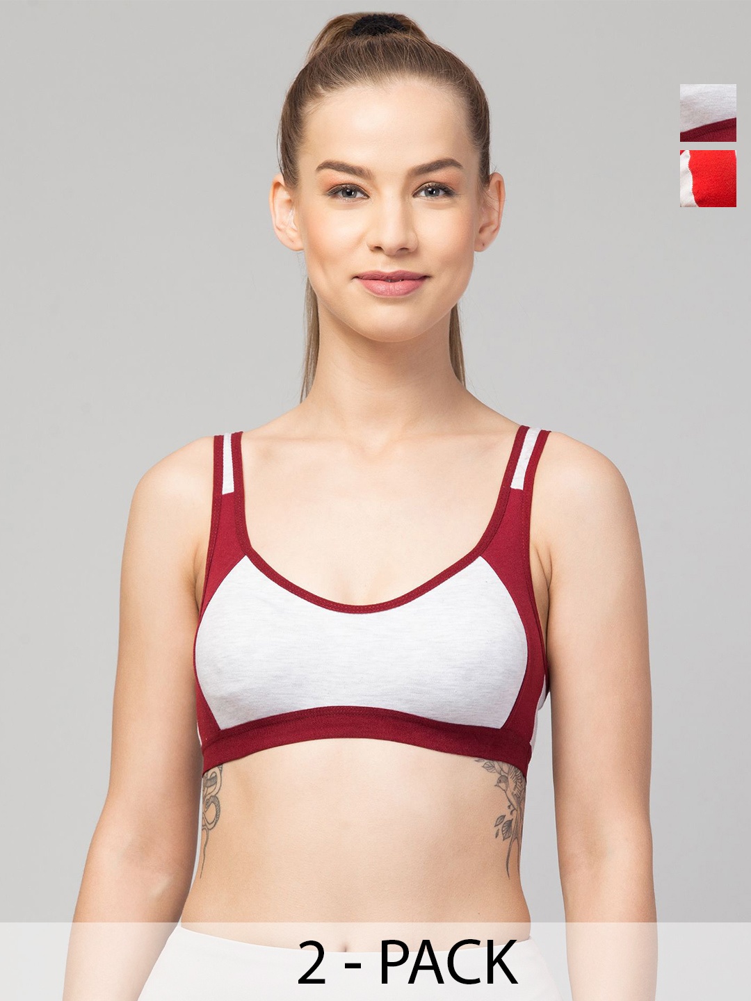 

CKARFE Bra Full Coverage, Maroon