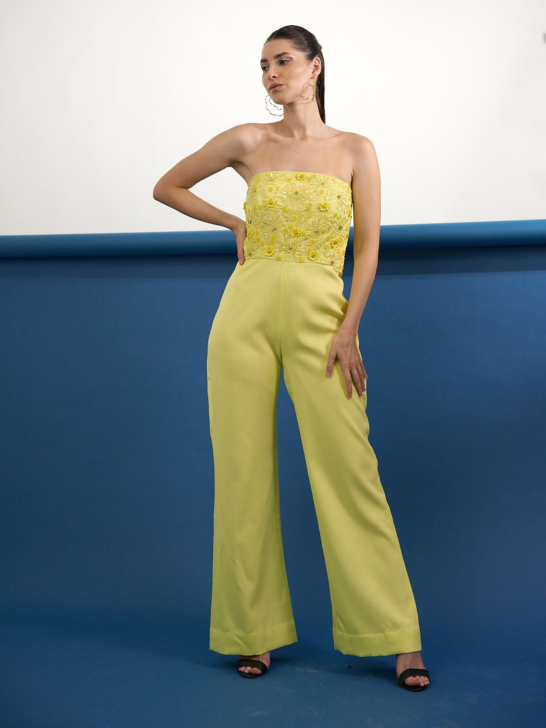 

Parneet Gujral Off-Shoulder Basic Jumpsuit, Yellow
