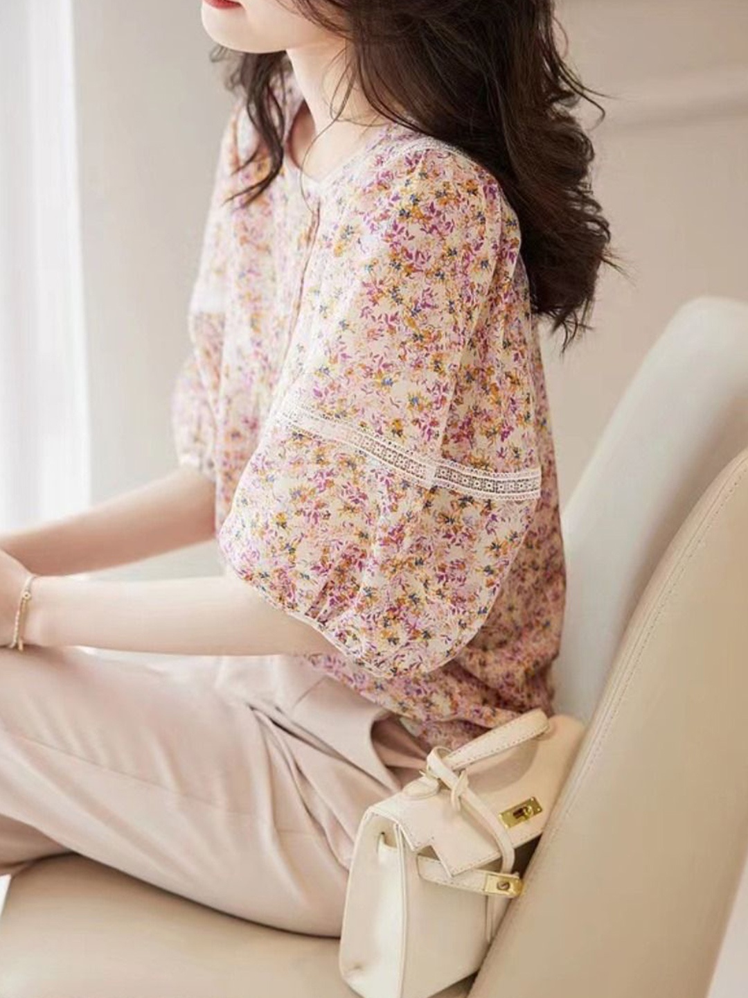 

StyleCast Women Floral Printed Chiffon Top, Pink