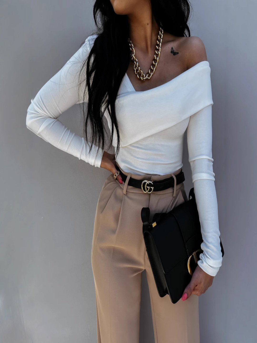 

StyleCast x Revolte Solid Long-Sleeves Wrap Top, White