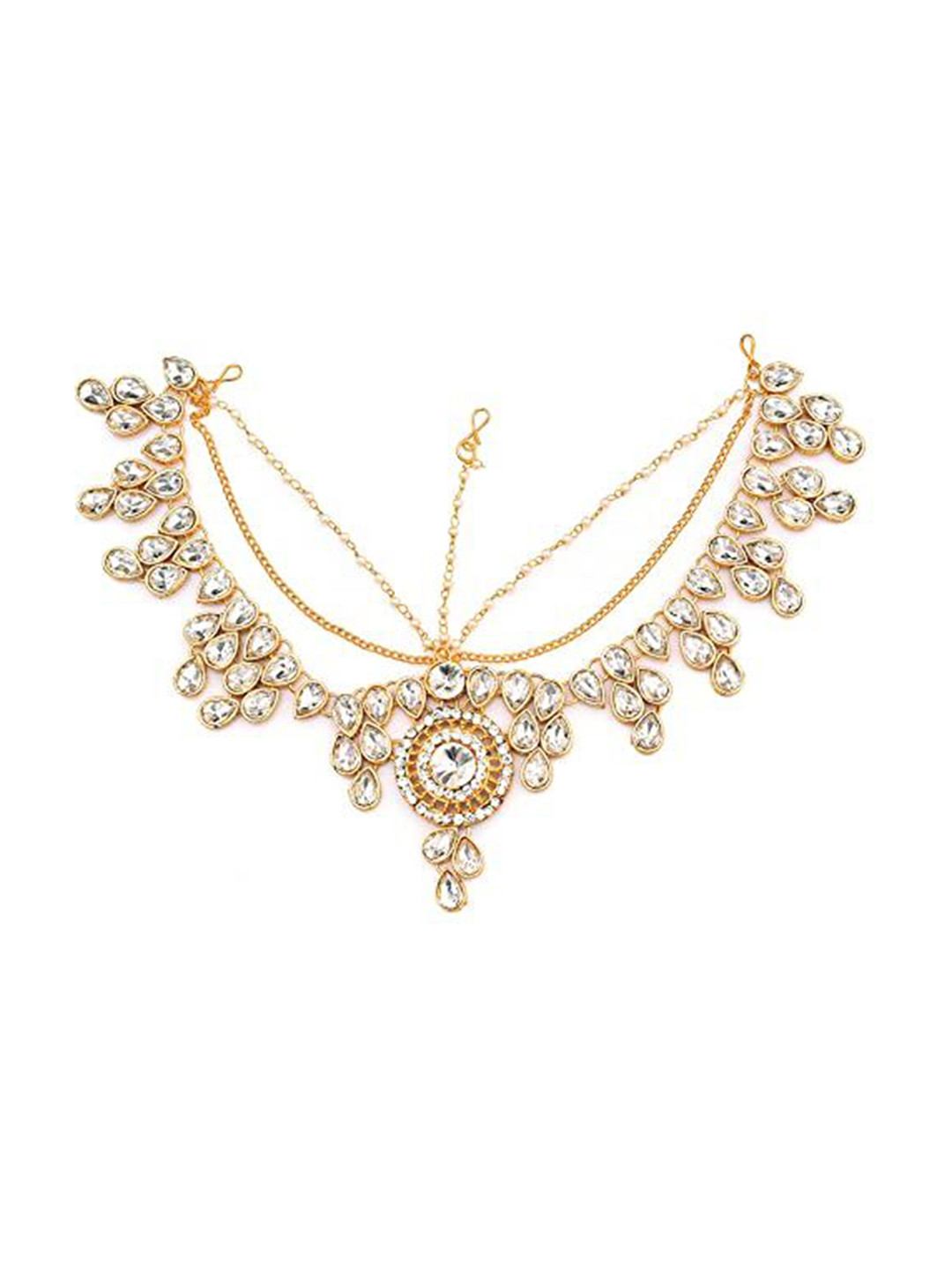 

Kezlin Gold-Plated Matha Patti Head Jewellery