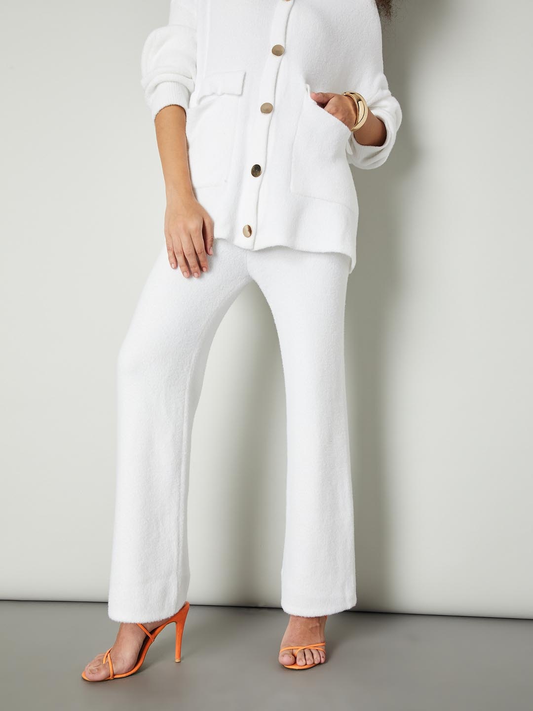 

Max Women Solid Bootcut Trousers, White