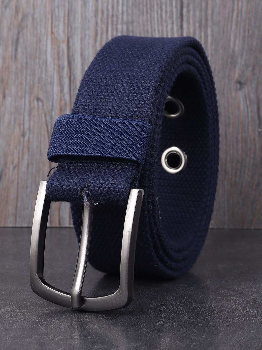 

Metronaut Men Textured Formal Belt, Navy blue