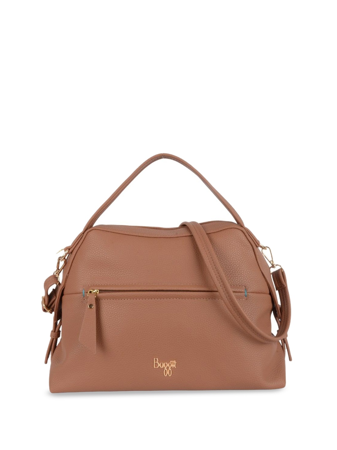 

Baggit PU Oversized Structured Sling Bag with Applique, Tan