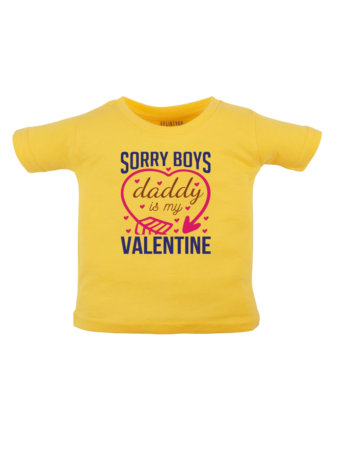 

FFLIRTYGO Unisex Kids Typography Printed Round Neck Cotton T-shirt, Yellow