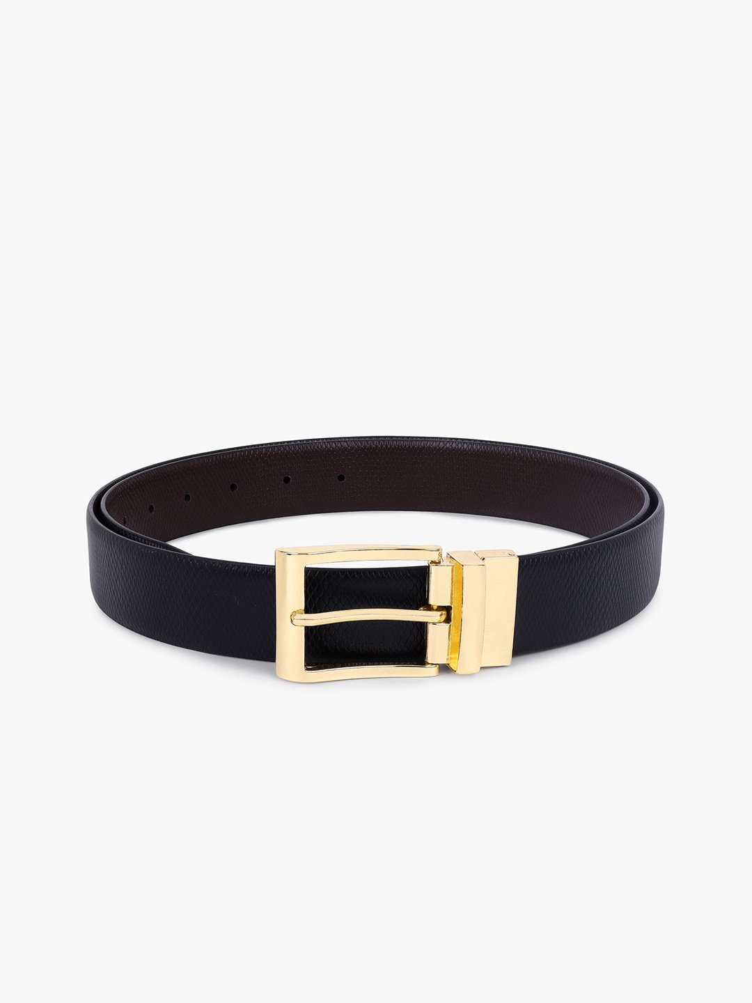 

Provogue Men Textured Reversible Formal Belt, Black