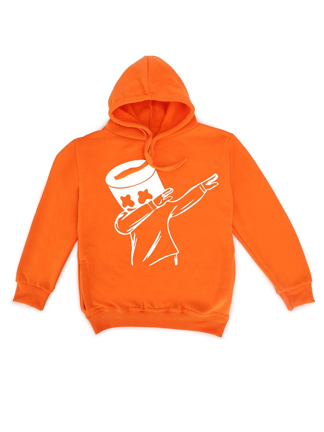 

Fabvio Plus Unisex Kids Printed Hooded Sweatshirt, Orange