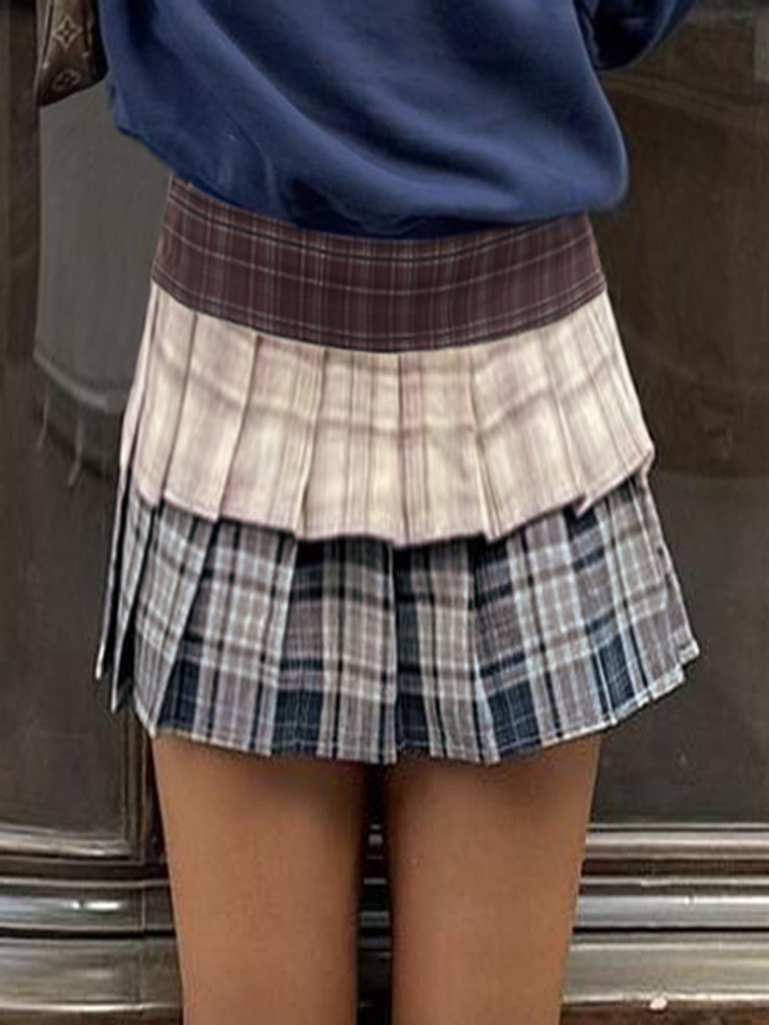 

StyleCast Women Checked Mini Skirts, Off white