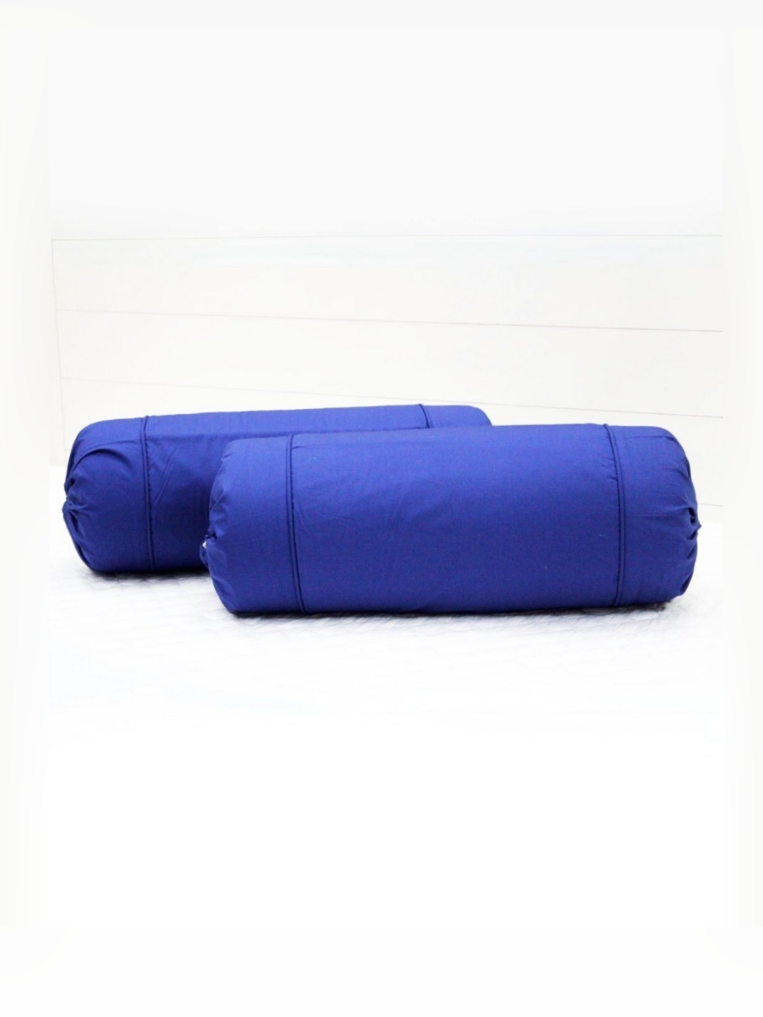 

Aurave Blue 2 Pieces Cotton 210 TC Bolster Covers