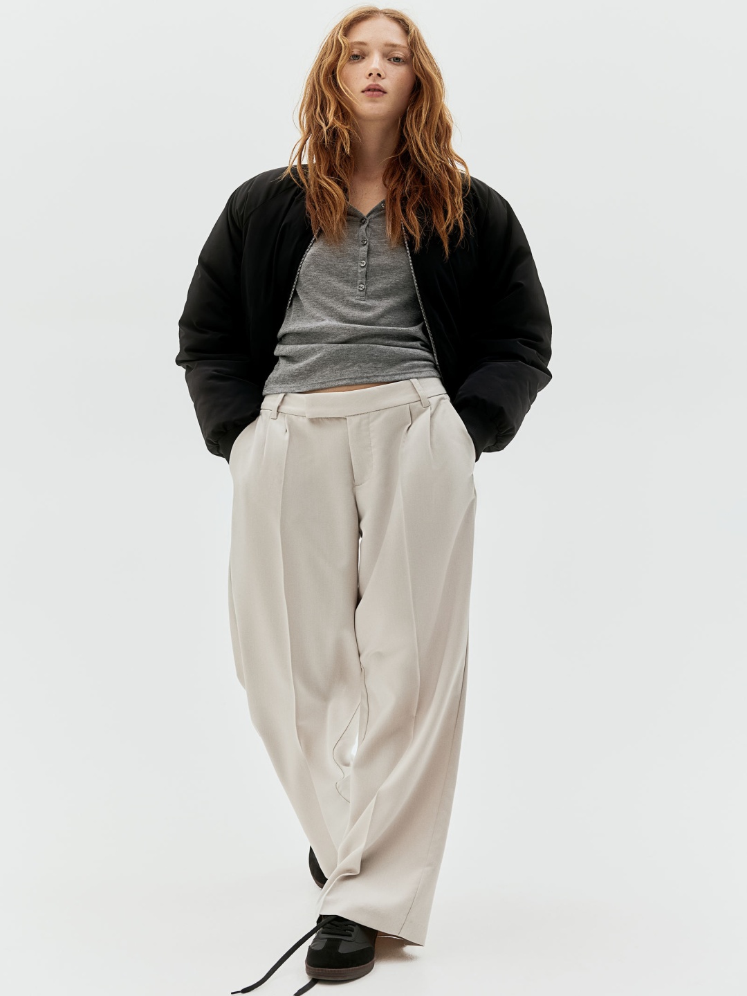 

H&M Tailored Trousers, Beige