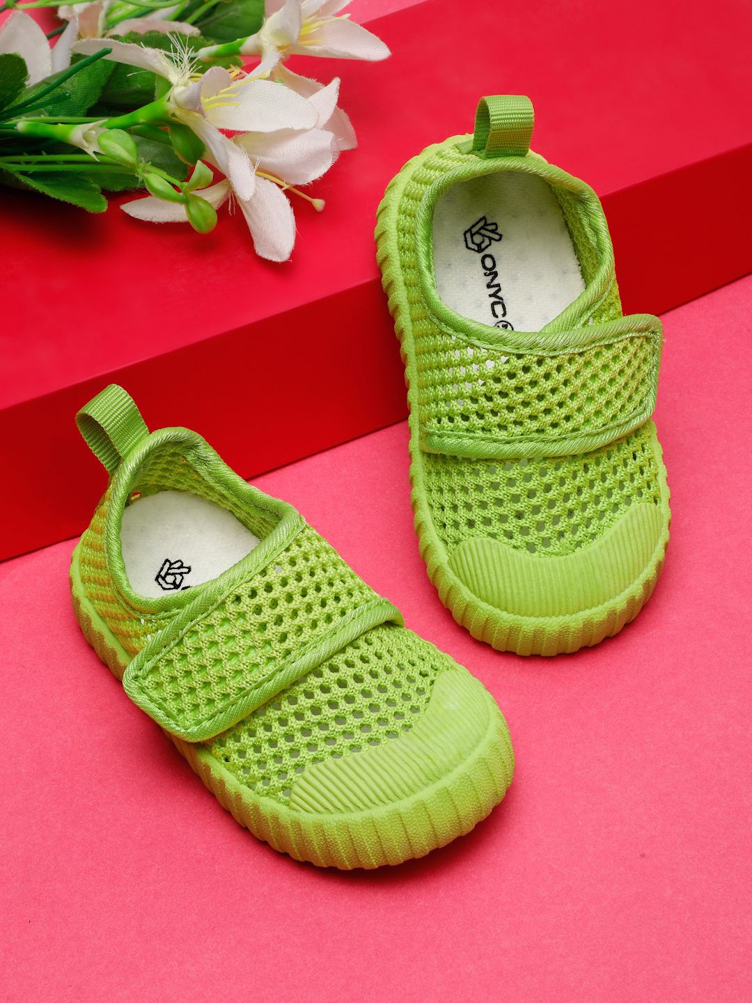 

ONYC Unisex Kids Woven Design Loafers, Lime green