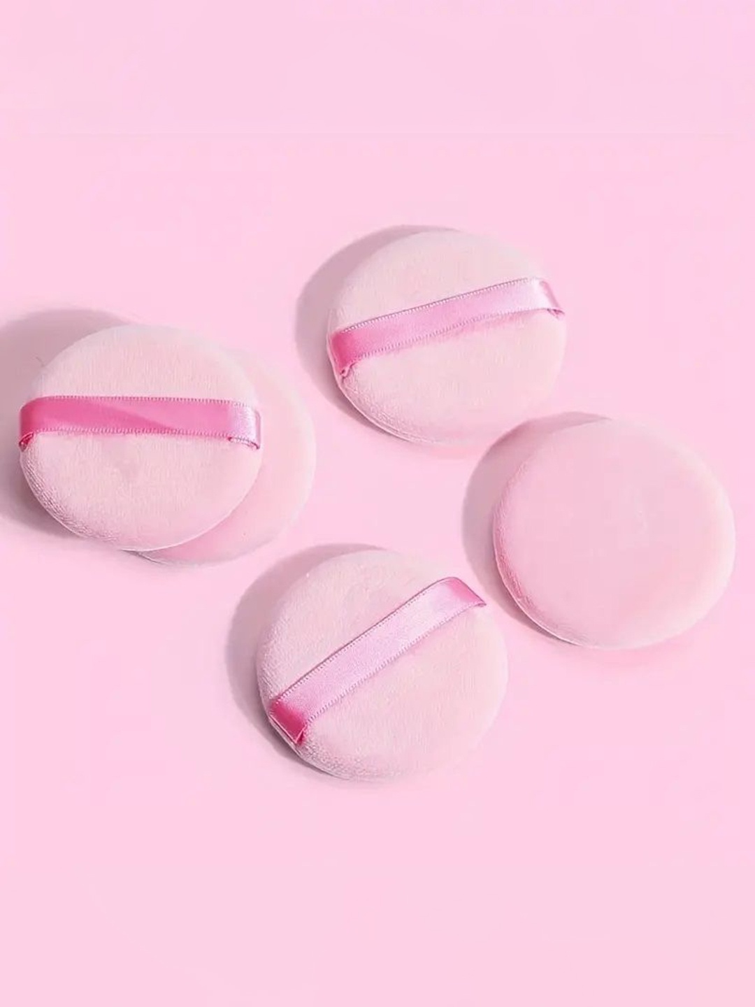 

Facejewel Set of 4 Blender Sponge- Soft Egg Shaped Blending Puff With Round & Finger Puff, Pink