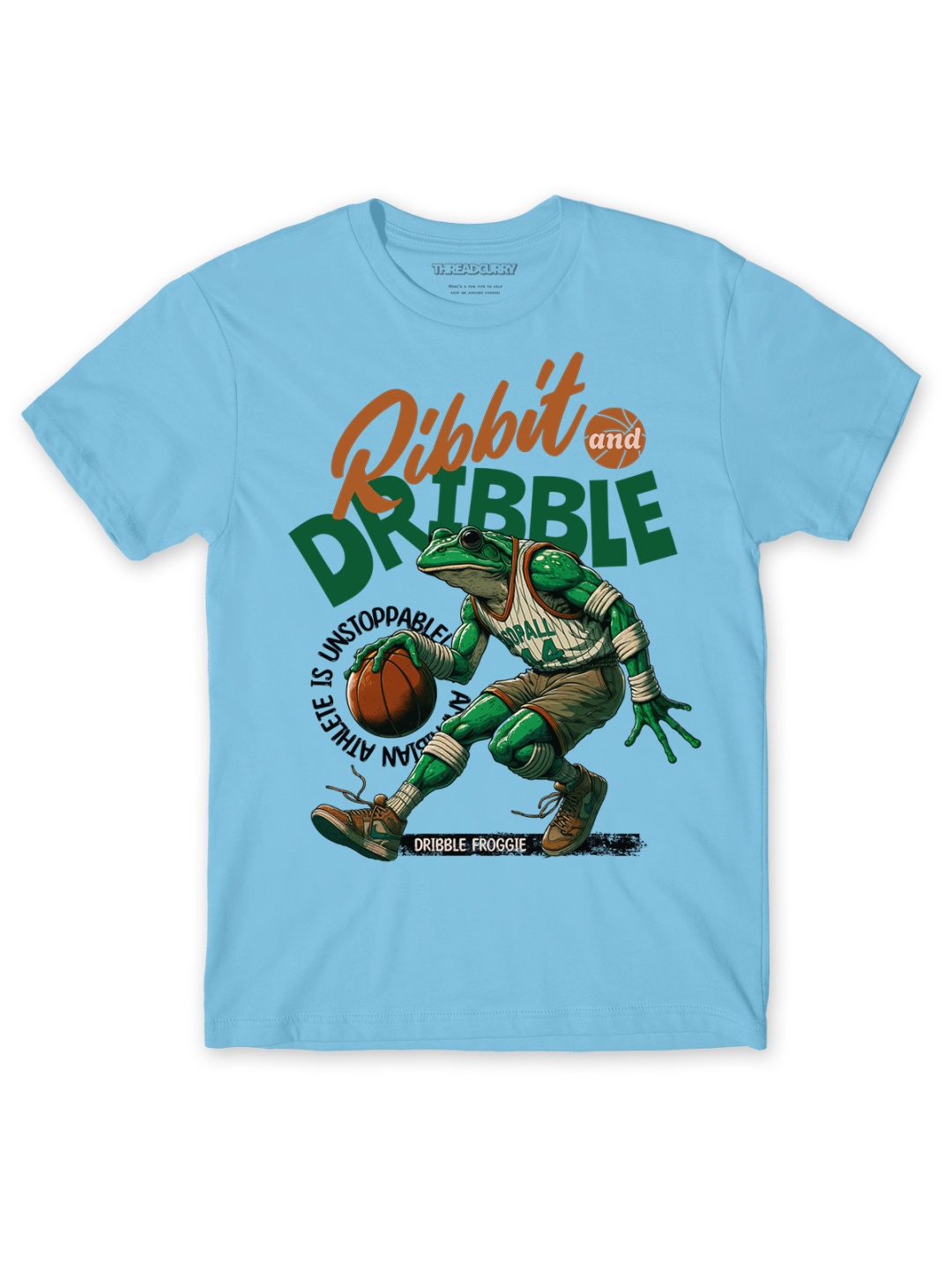 

THREADCURRY Boys Graphic Printed Round Neck Cotton T-shirt, Blue