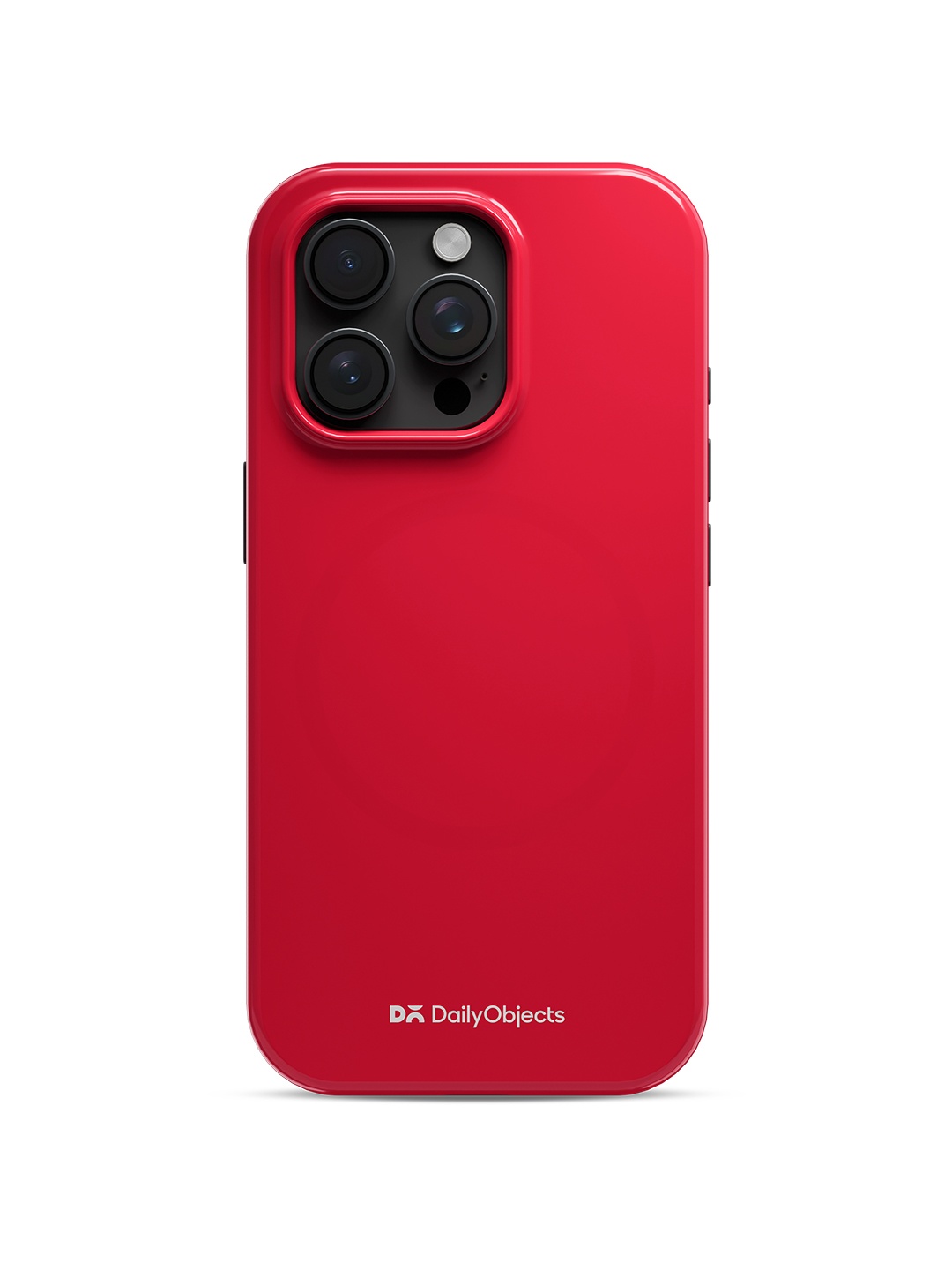 

DailyObjects Solid Enamel Bumper MagSafe iPhone 15 Pro Back Case, Red