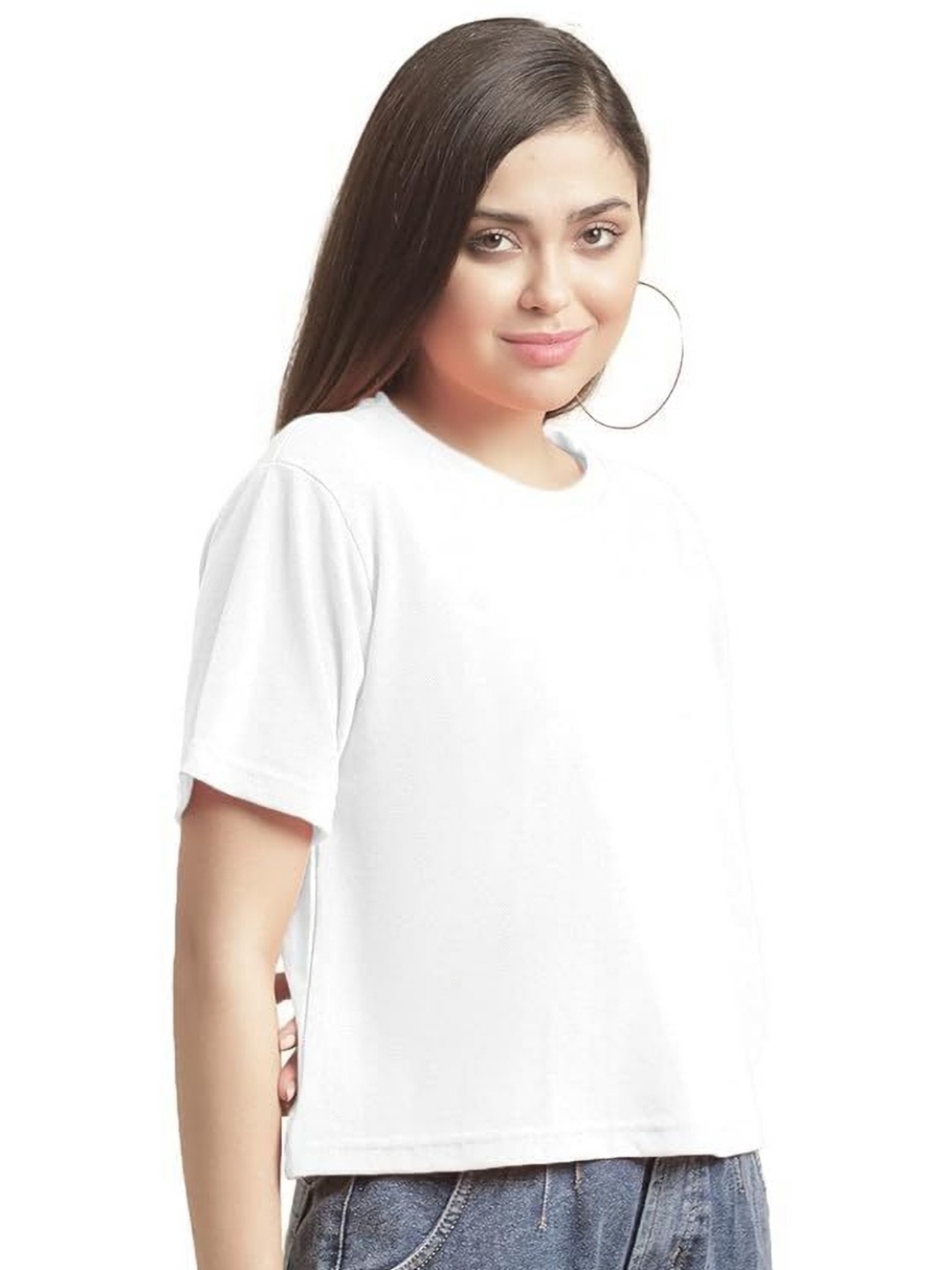 

NOTWILD Women Pack Of 2 Solid Cotton Relaxed Fit T-shirts, White