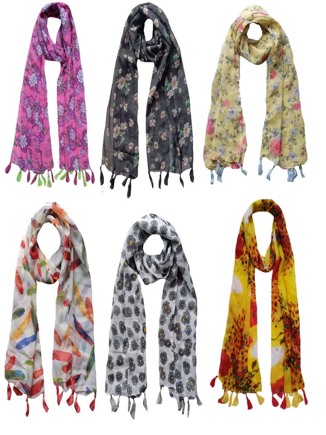 

NarNari Women Printed Scarf, Black
